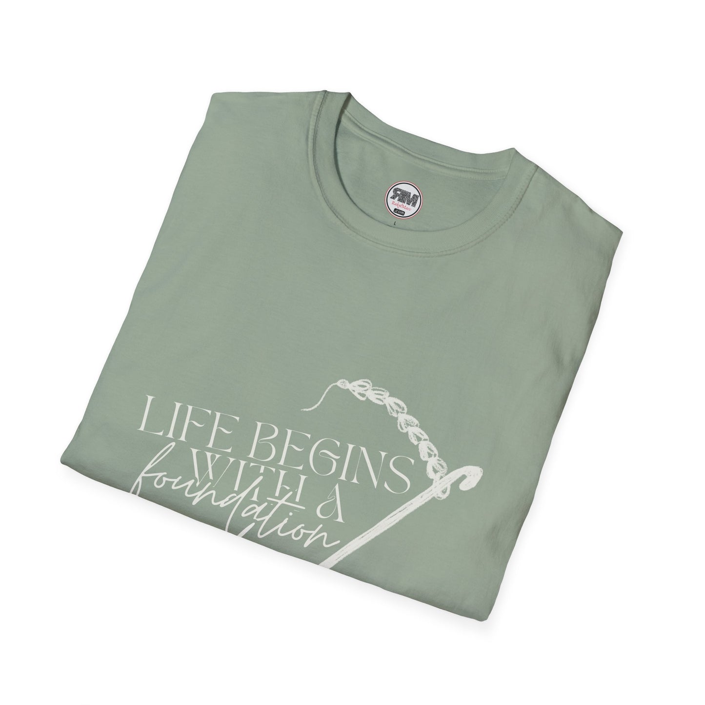 Life Begins With a Foundation Chain Tee