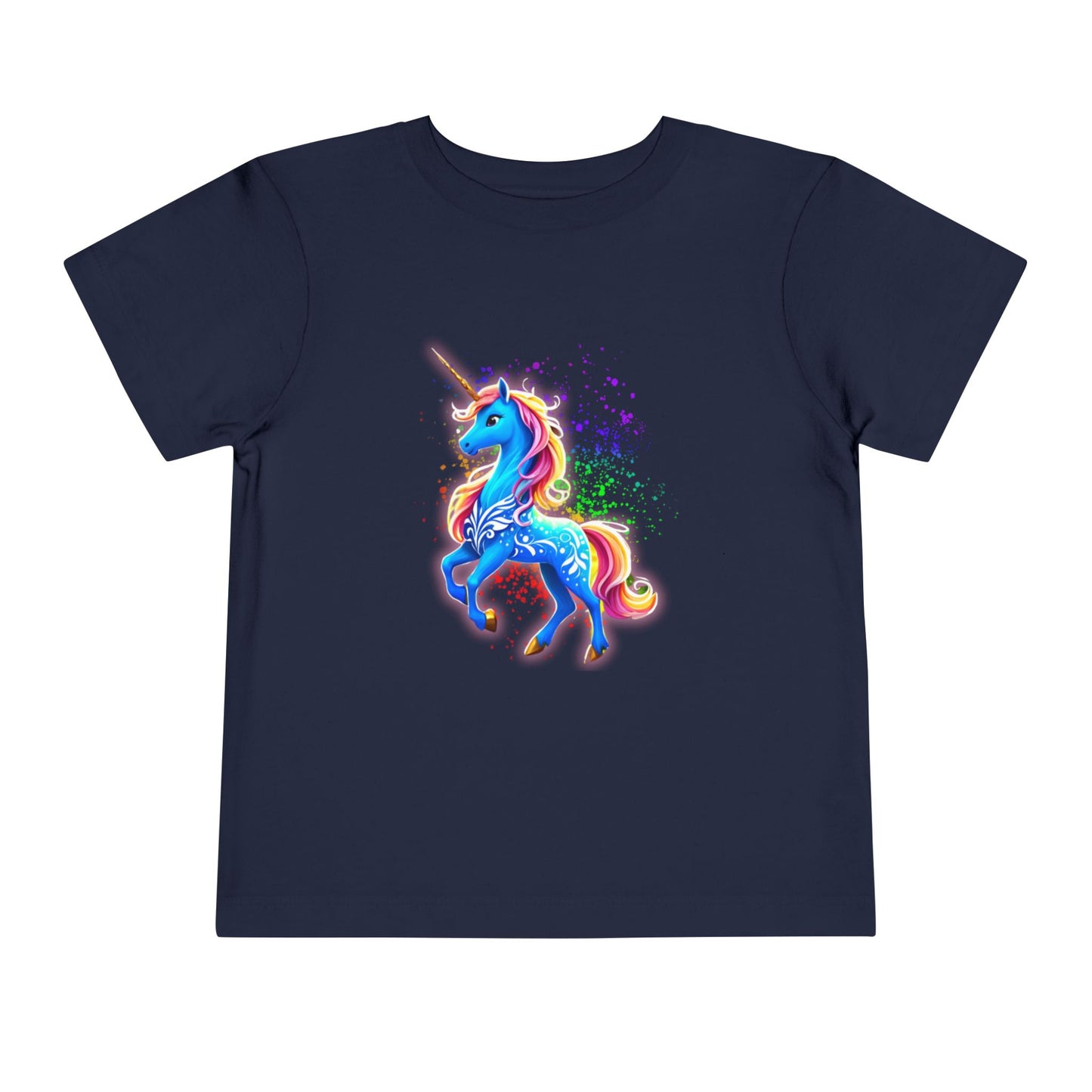 Rainbow Blue Unicorn Kids Shirt, Colorful Unicorn T Shirt for Children