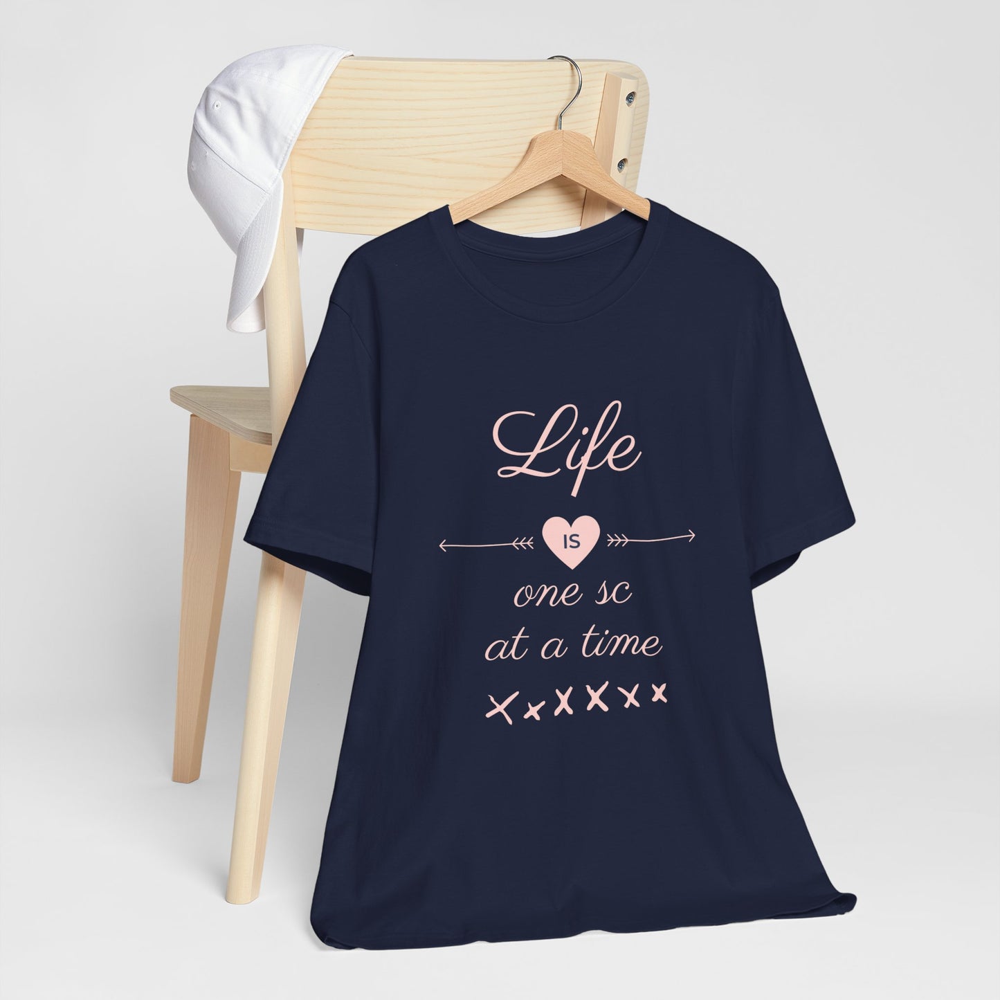 Life Is One Single Crochet at a Time Unisex Tee