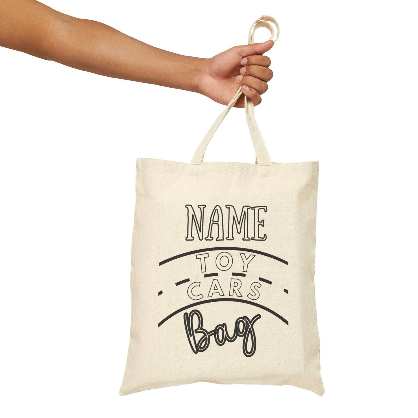 Coloring In Personalized Canvas Tote Bag, Custom Name Book Tote to Color Yourself