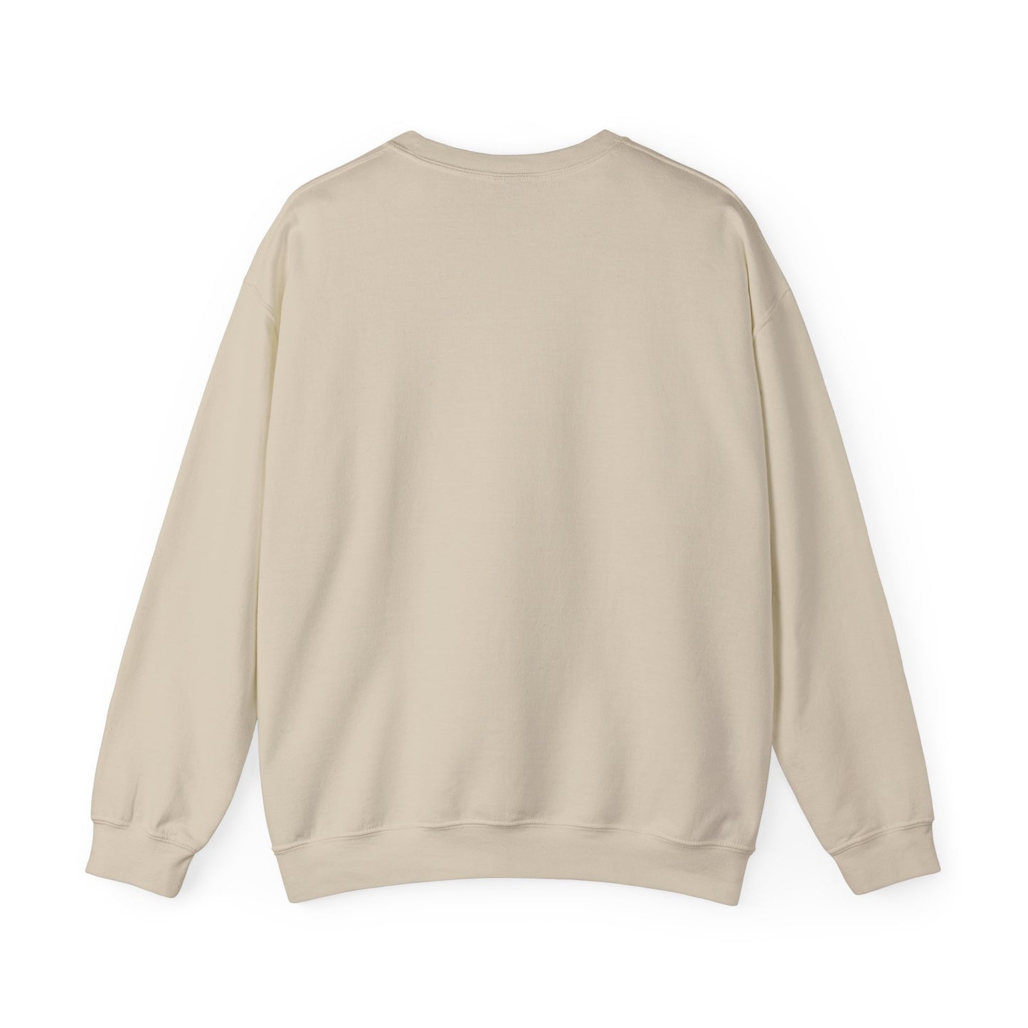 Back view of sand sweatshirt on a white background