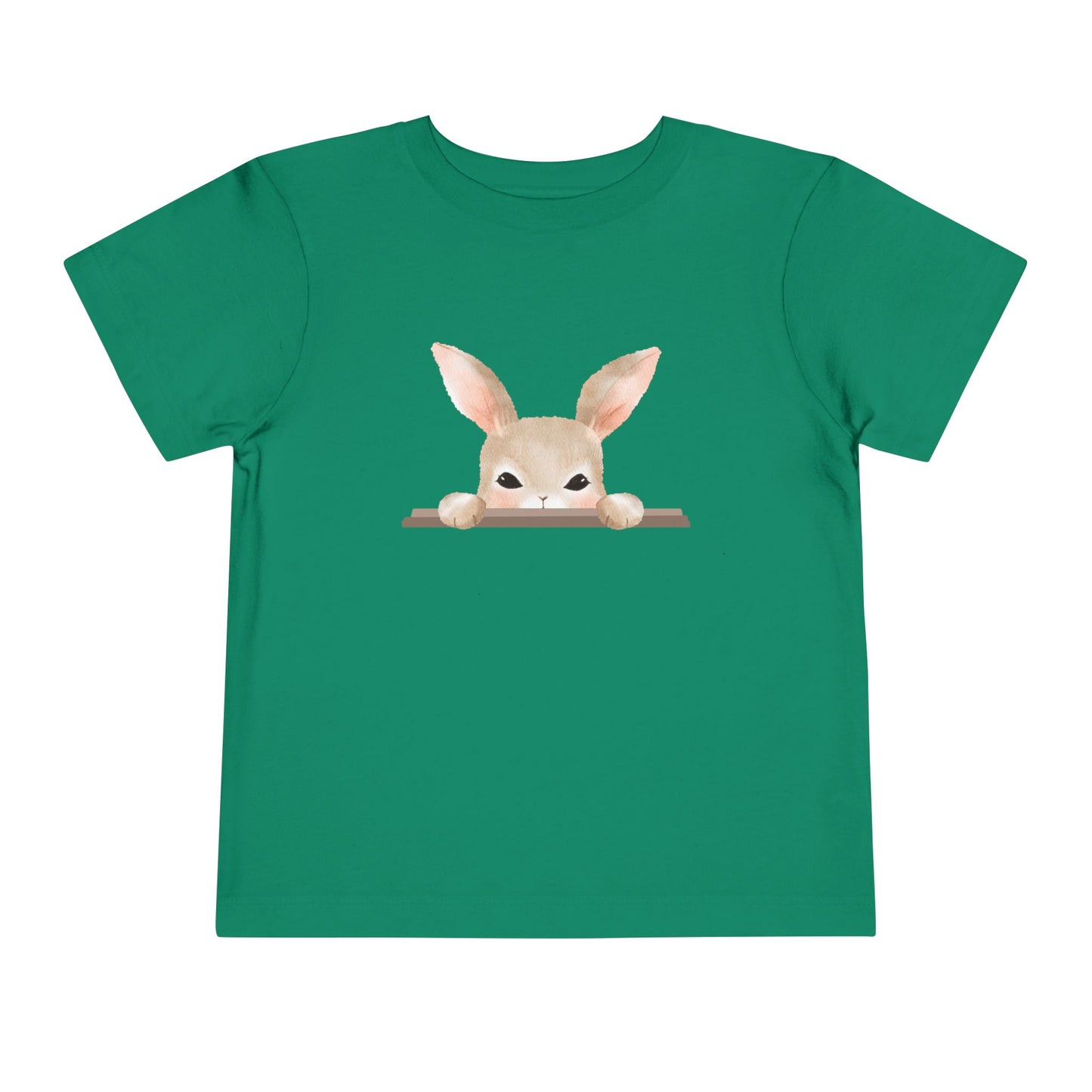 Peeking Bunny Toddler T Shirt, Cute Easter Rabbit Toddler Tee