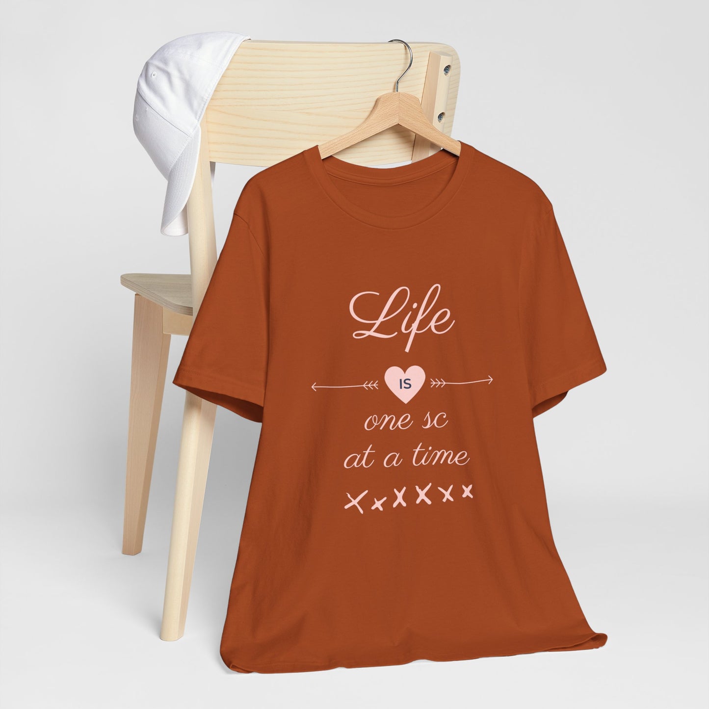 Life Is One Single Crochet at a Time Unisex Tee