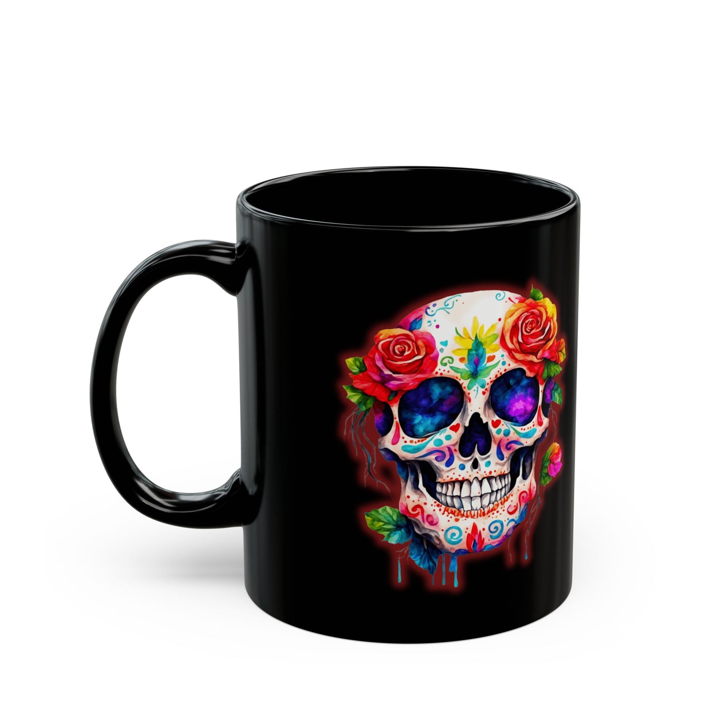 Day of the Dead Sugar Skull Calavera Mug – Mexican Dia de los Muertos Ceramic Mug