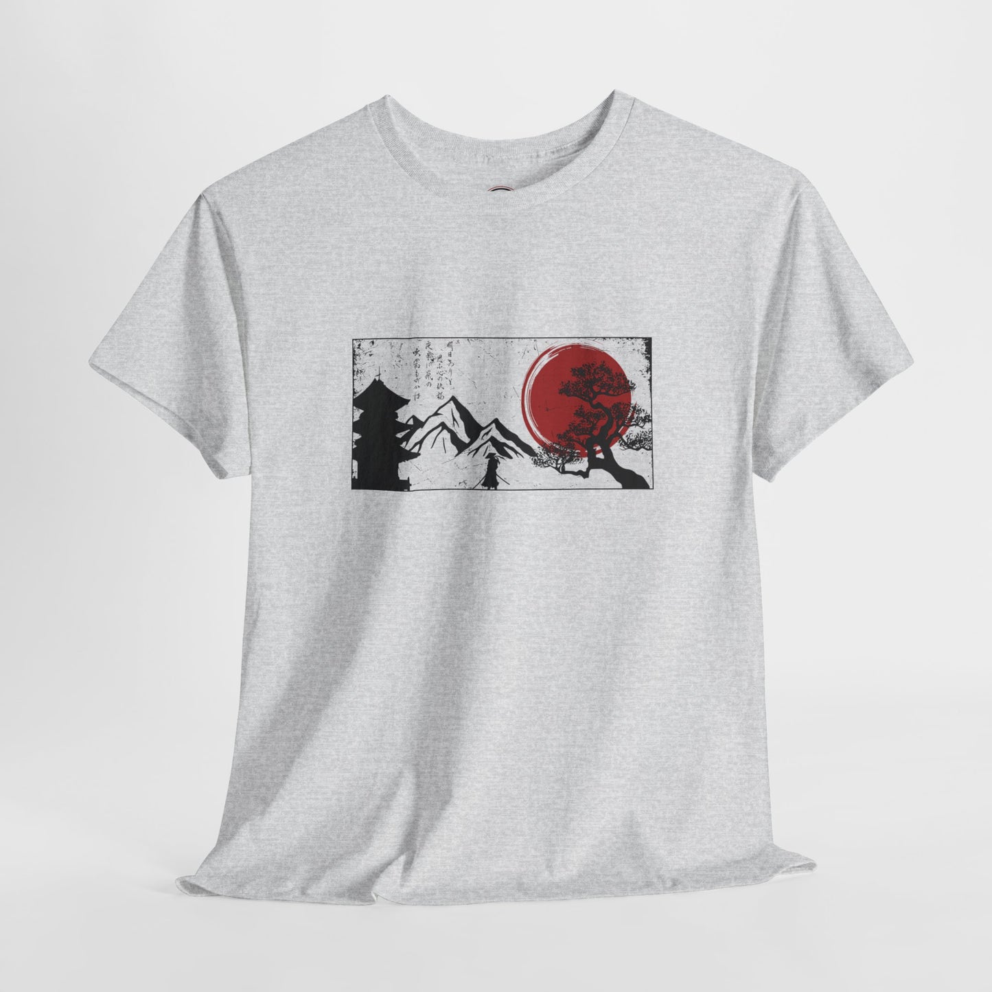 Zen Warrior Japanese Scene Mens Graphic T-shirt