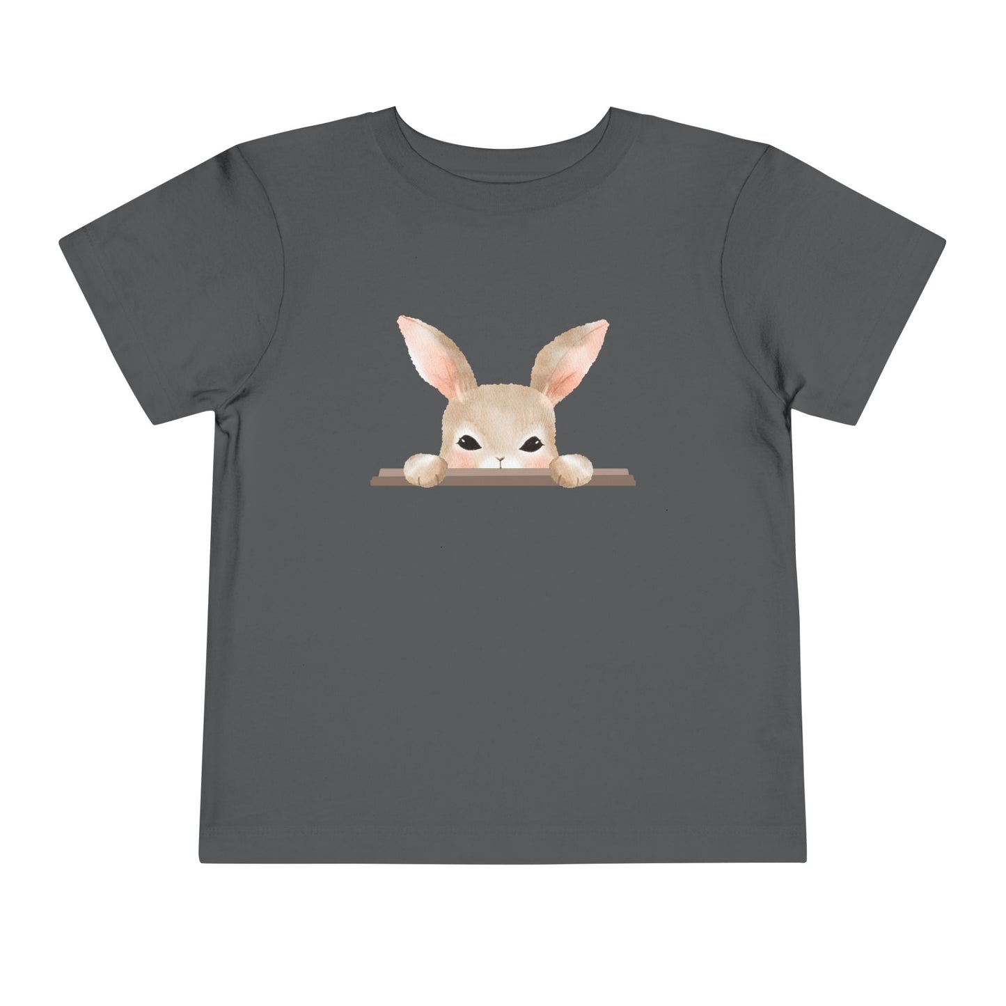 Peeking Bunny Toddler T Shirt, Cute Easter Rabbit Toddler Tee