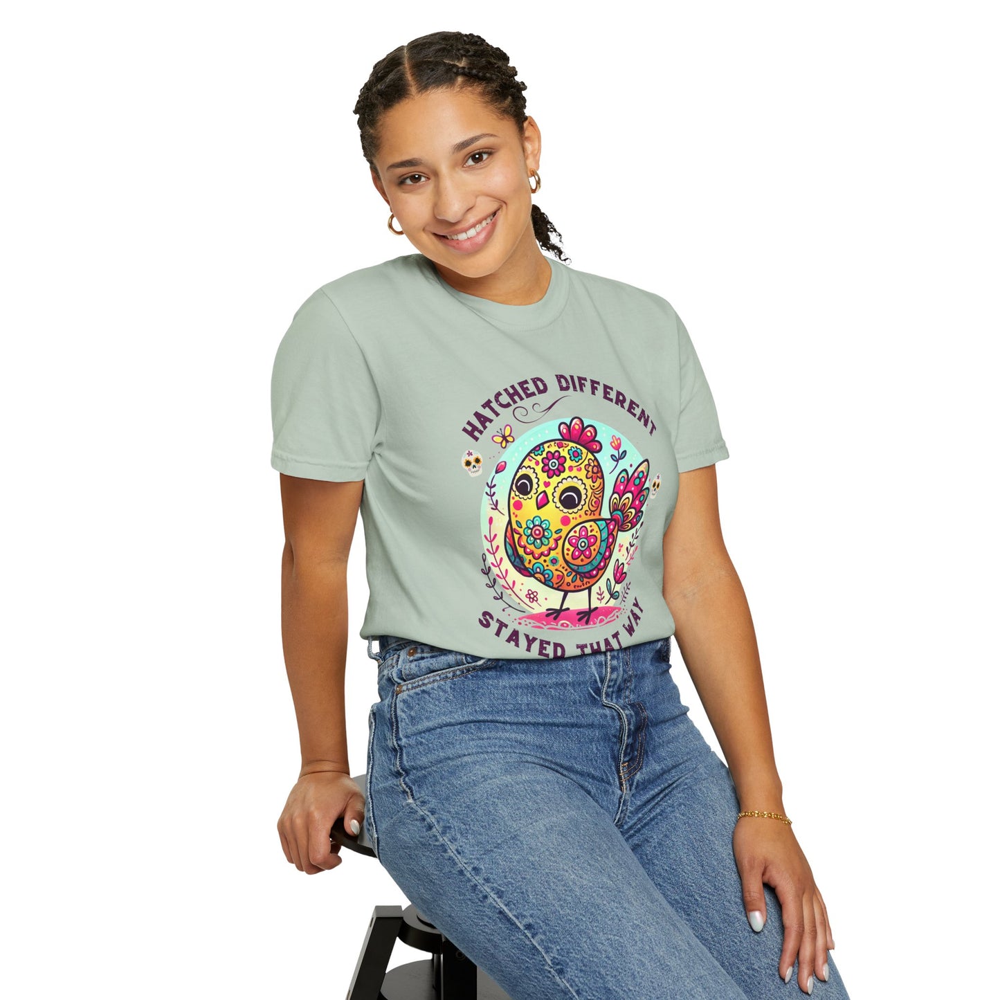 Just a Girl Who Loves Chickens Hens and Wildflowers T Shirt