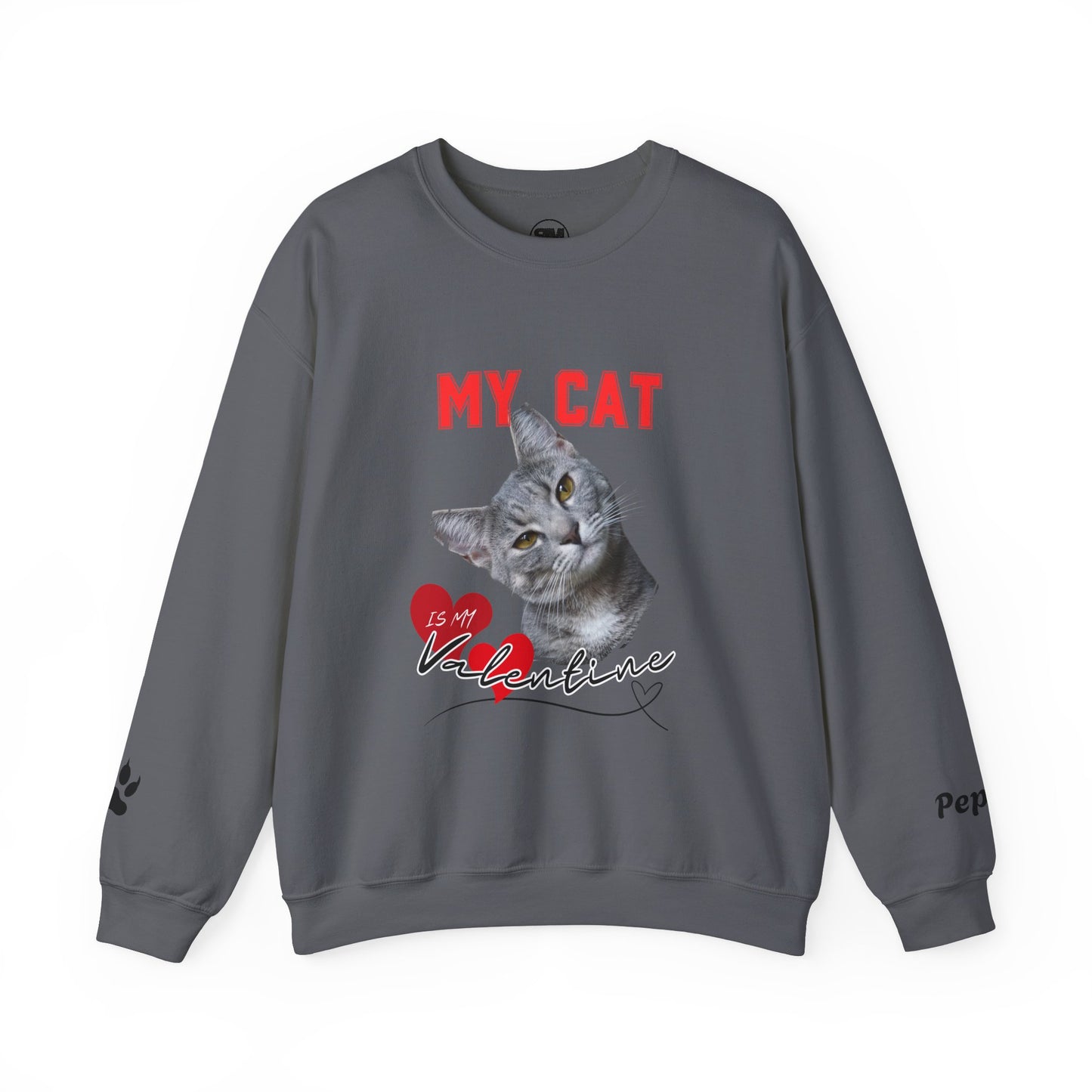Custom My Cat or Dog Is My Valentine Sweatshirt, Personalized Pet Valentine Gift
