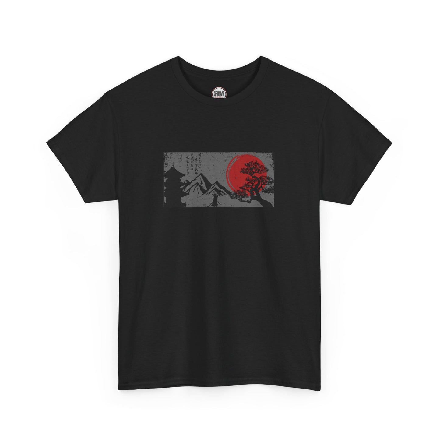 Zen Warrior Japanese Scene Mens Graphic T-shirt