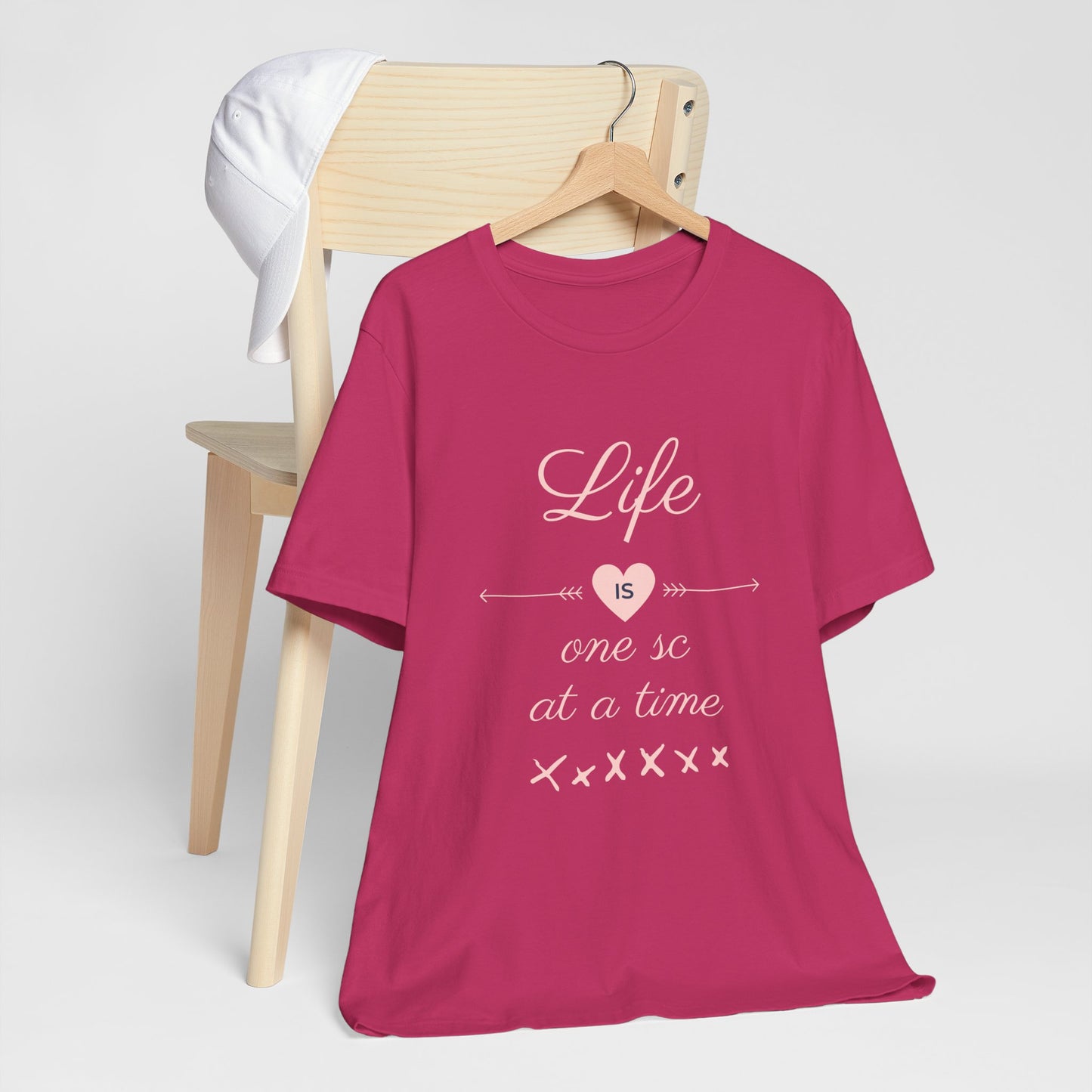 Life Is One Single Crochet at a Time Unisex Tee
