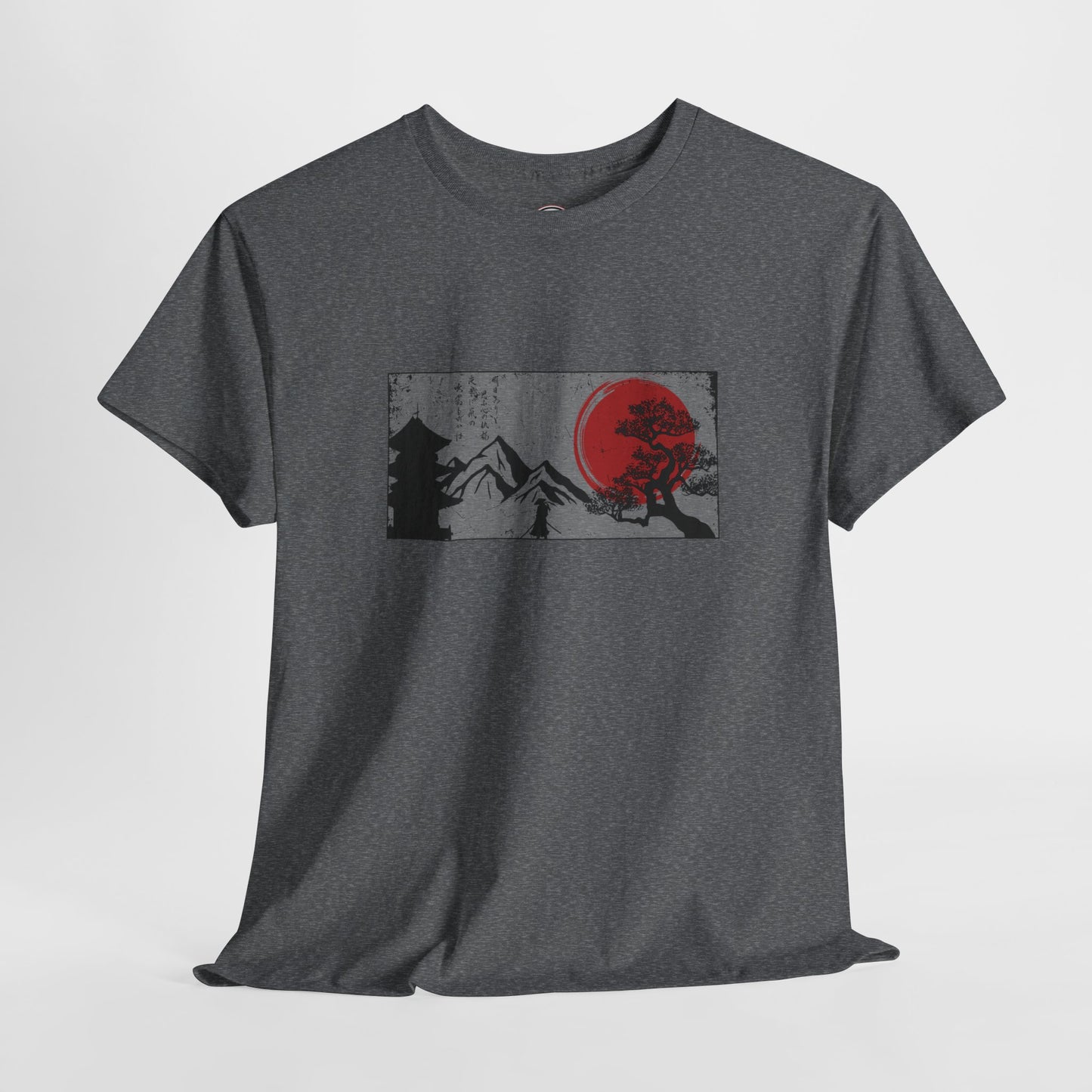 Zen Warrior Japanese Scene Mens Graphic T-shirt