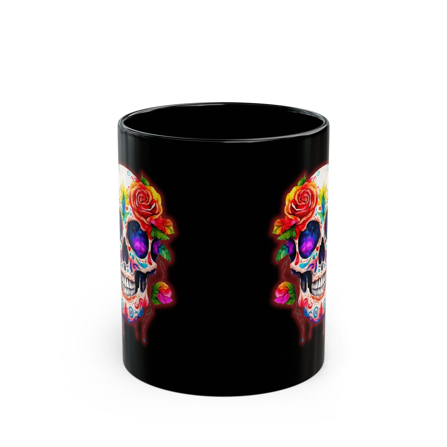 Day of the Dead Sugar Skull Calavera Mug – Mexican Dia de los Muertos Ceramic Mug