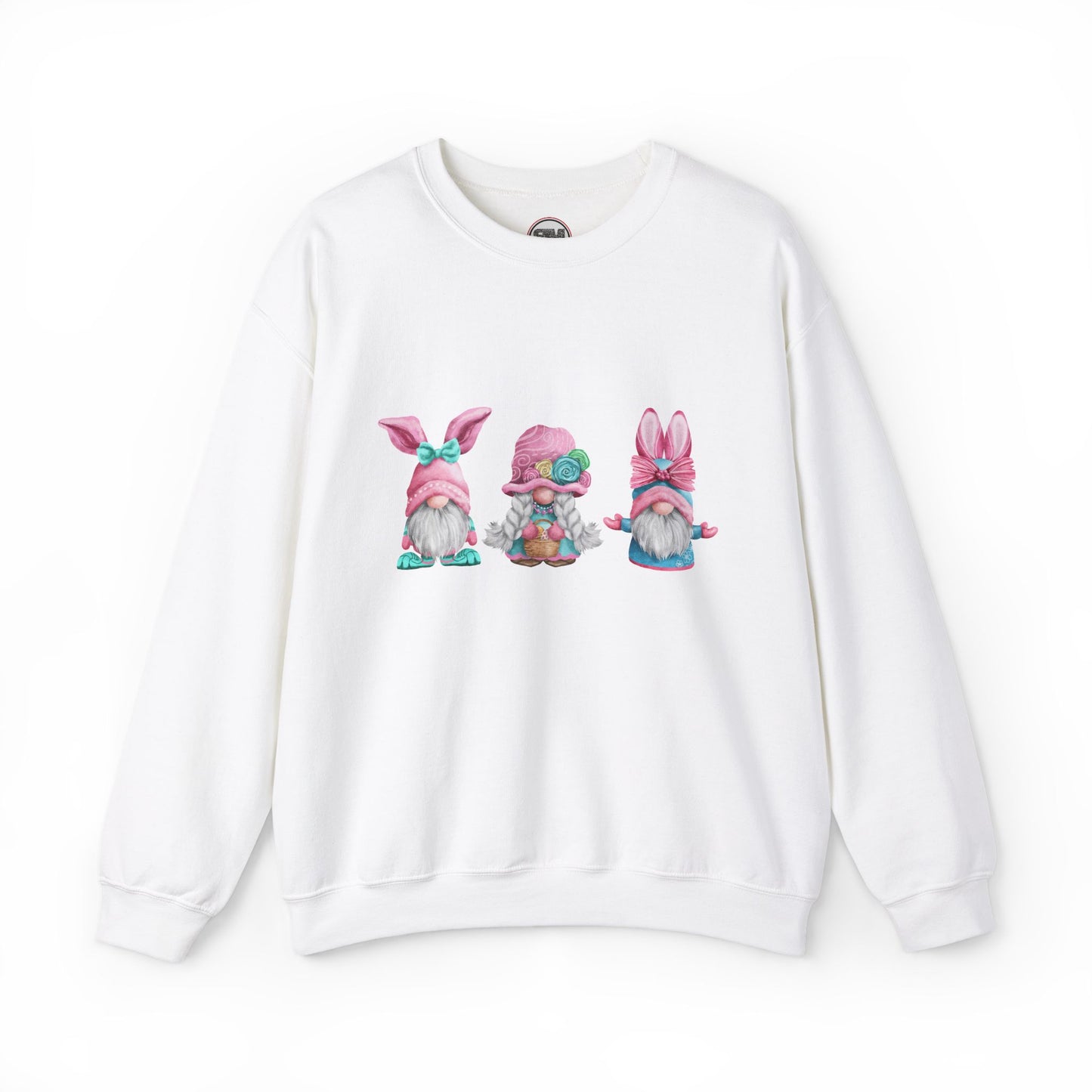 Happy Easter Pastel Gnomes In Bunny Ears Sweatshirt, Cute Spring Gnome Pullover