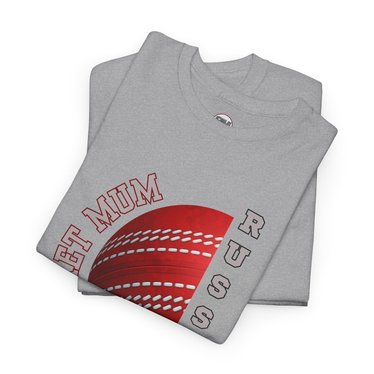 Personalised Cricket Mum T Shirt, Custom Name Gift for Cricket Loving Mothers