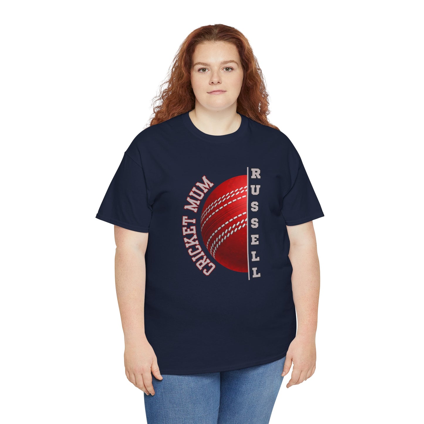 Personalised Cricket Mum T Shirt, Custom Name Gift for Cricket Loving Mothers