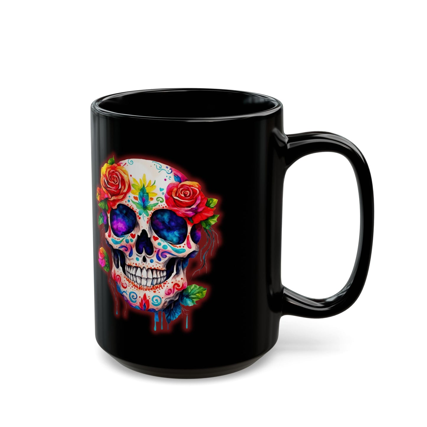 Day of the Dead Sugar Skull Calavera Mug – Mexican Dia de los Muertos Ceramic Mug