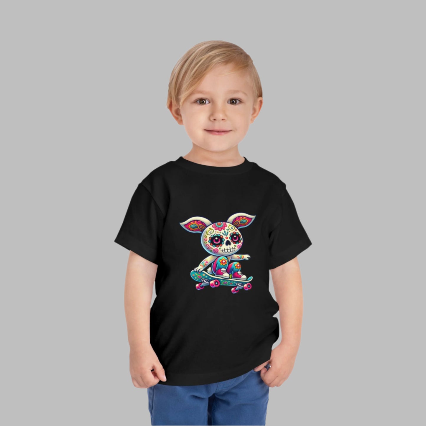 Skater Calavera Bunny Kids Tshirt