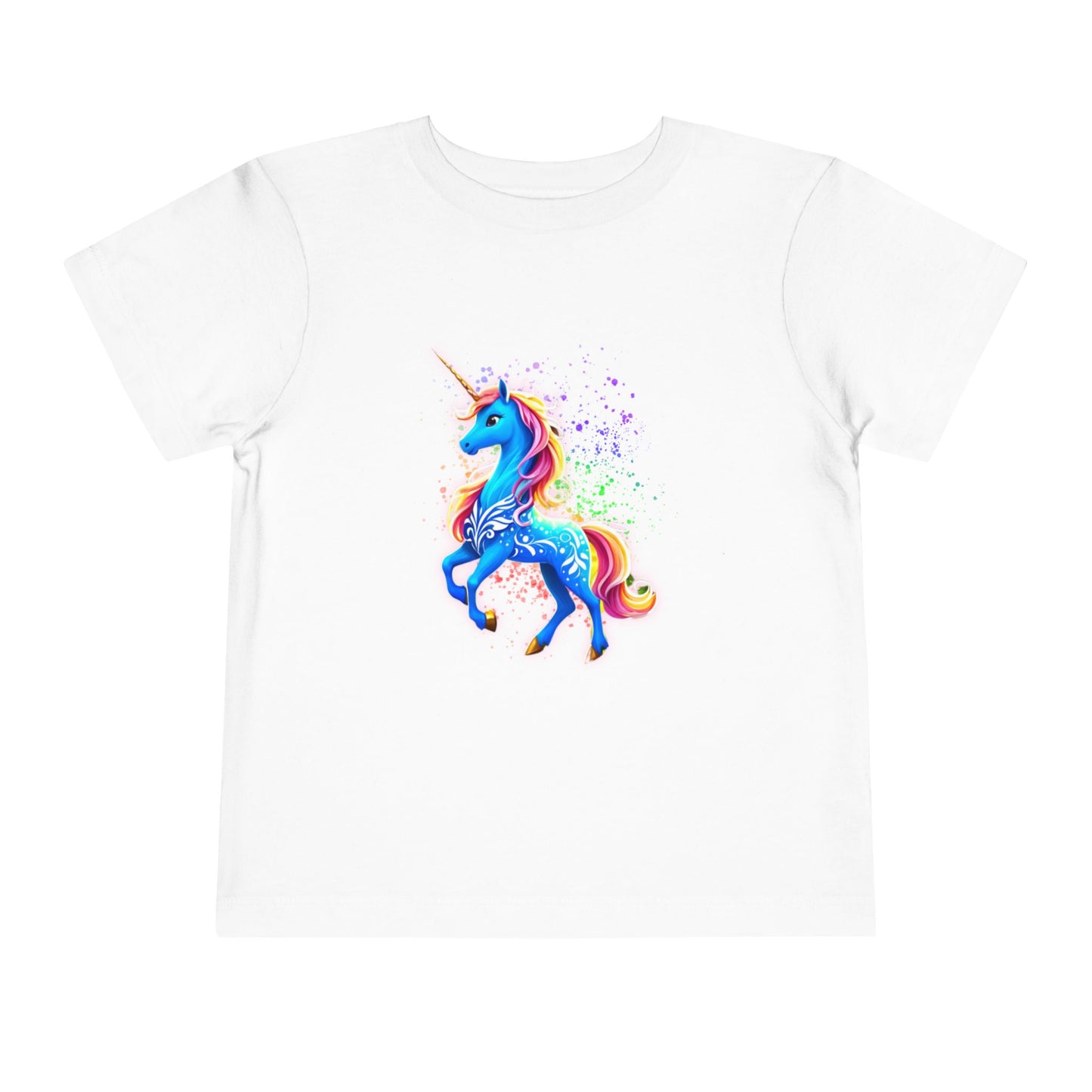 Rainbow Blue Unicorn Kids Shirt, Colorful Unicorn T Shirt for Children