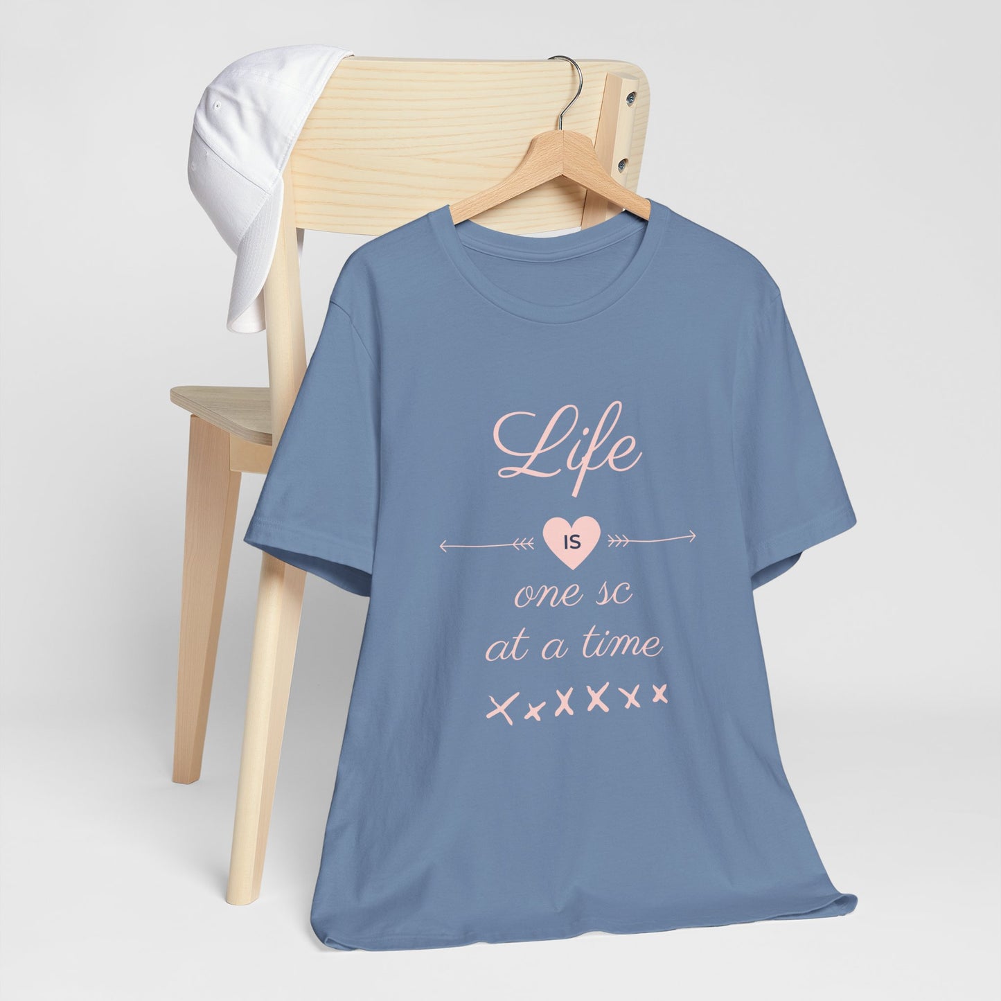 Life Is One Single Crochet at a Time Unisex Tee