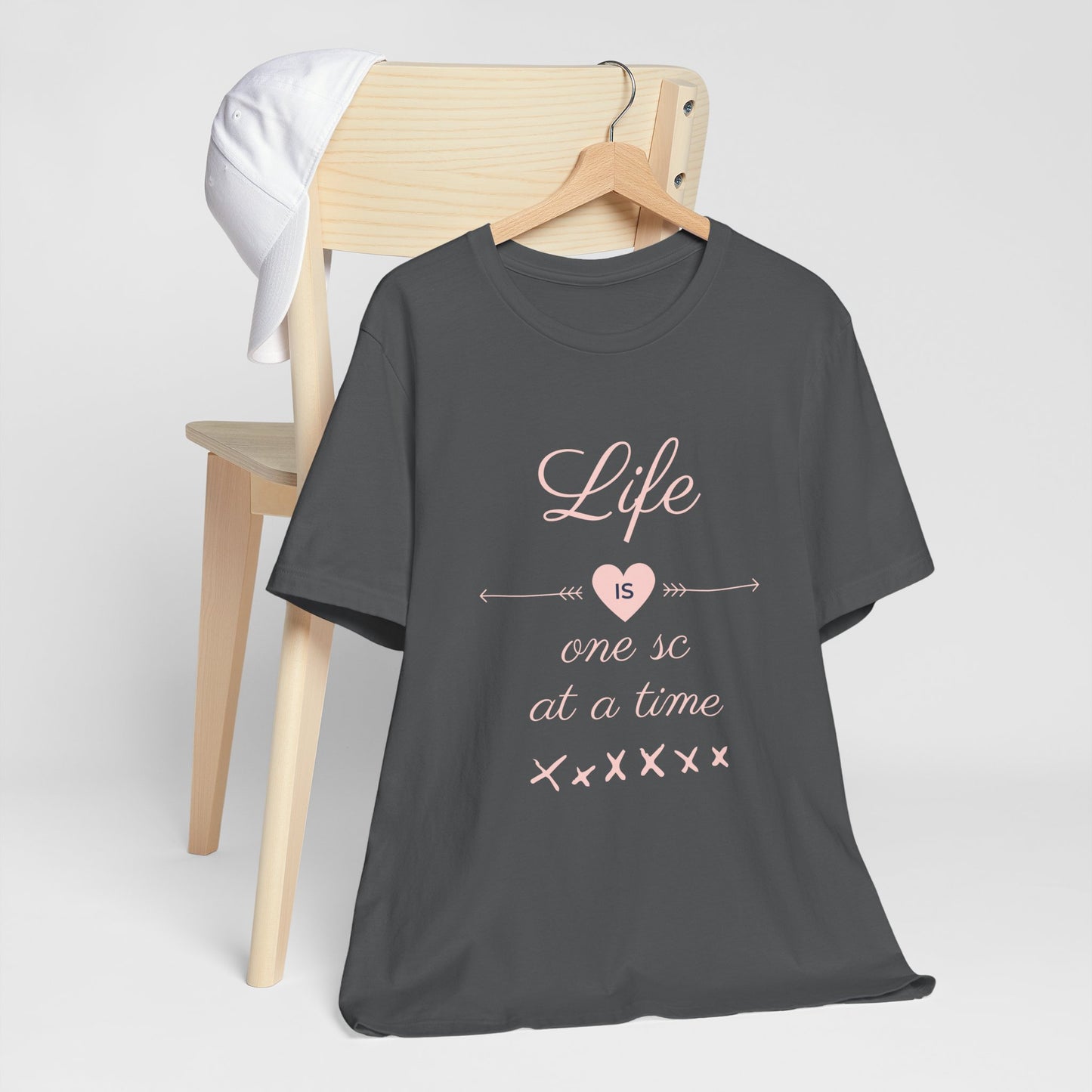 Life Is One Single Crochet at a Time Unisex Tee
