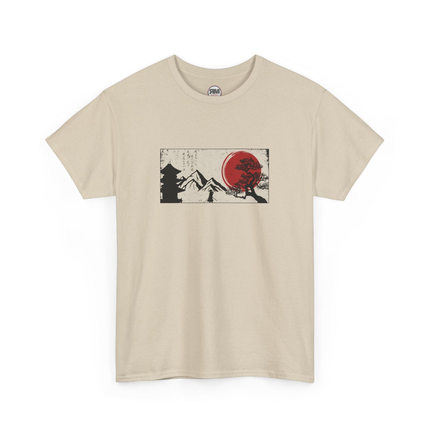 Zen Warrior Japanese Scene Mens Graphic T-shirt
