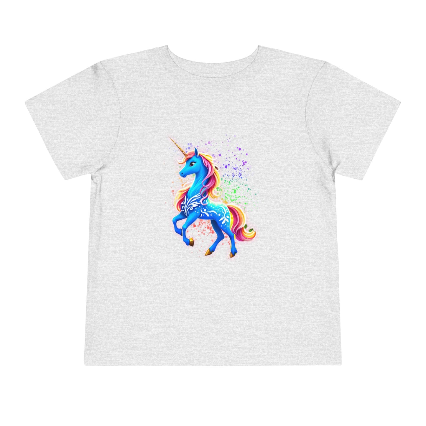 Rainbow Blue Unicorn Kids Shirt, Colorful Unicorn T Shirt for Children