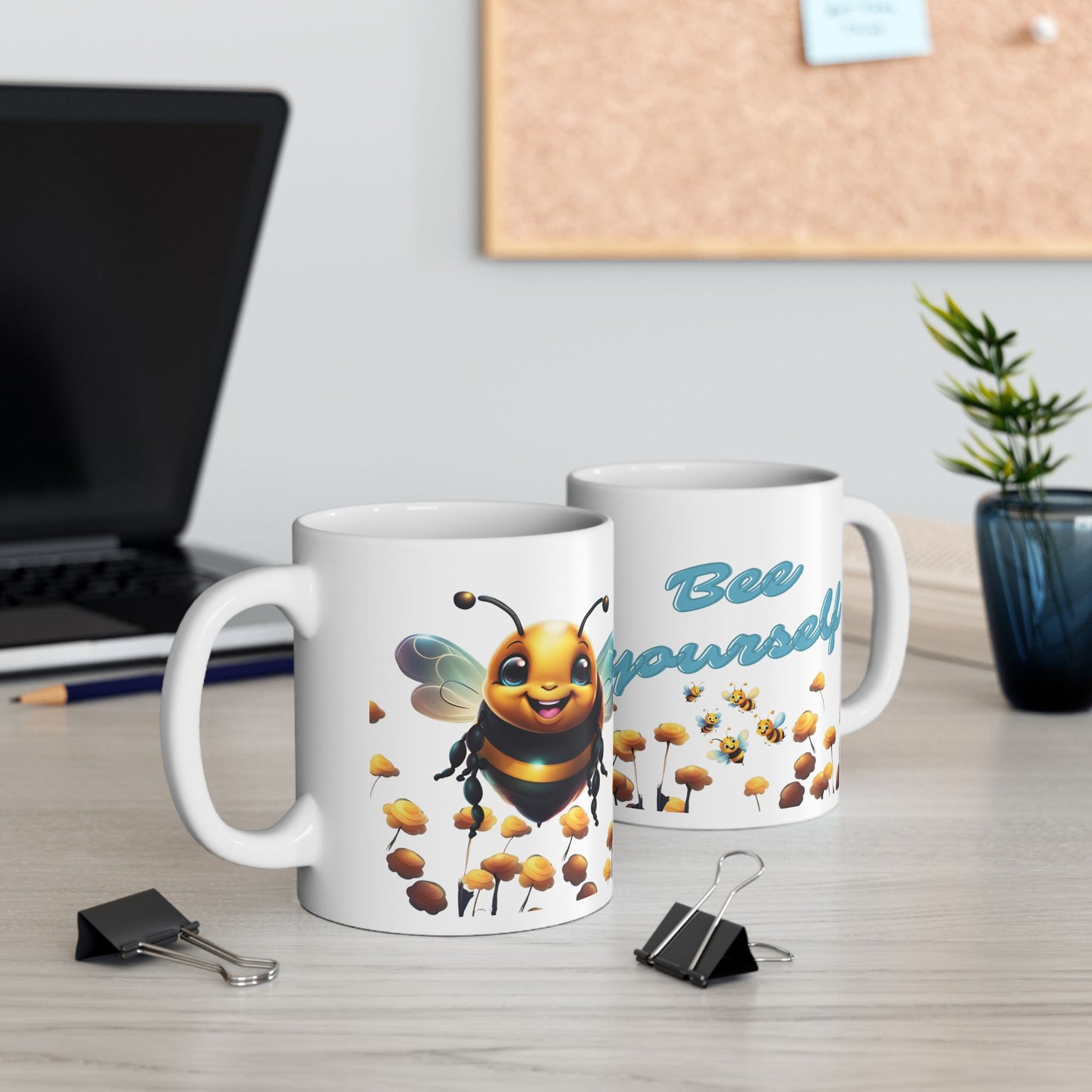Bee Yourself Ceramic Mug – Inspirational Coffee Cup for Bee Lovers