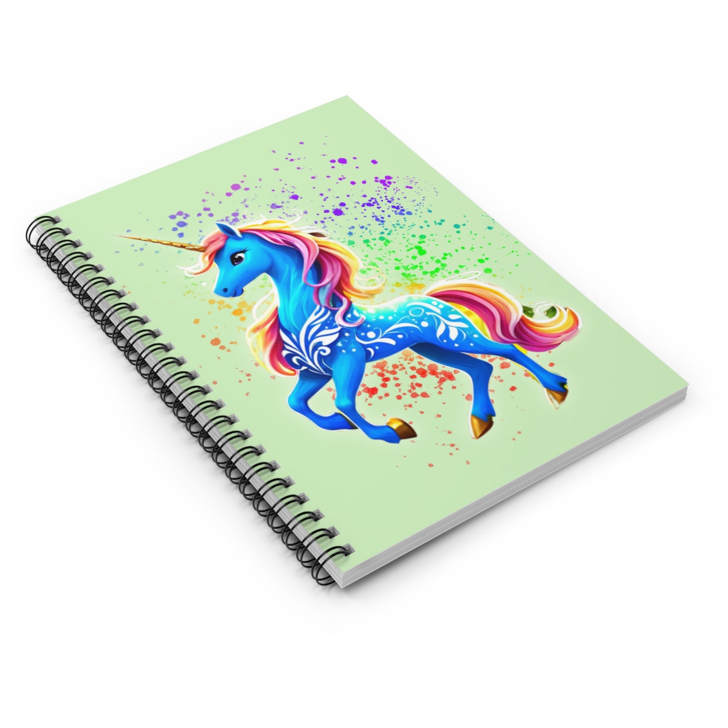 Unicorn Spiral Journal A5 - Magical Ruled Line Notebook for Kids & Teens Printify