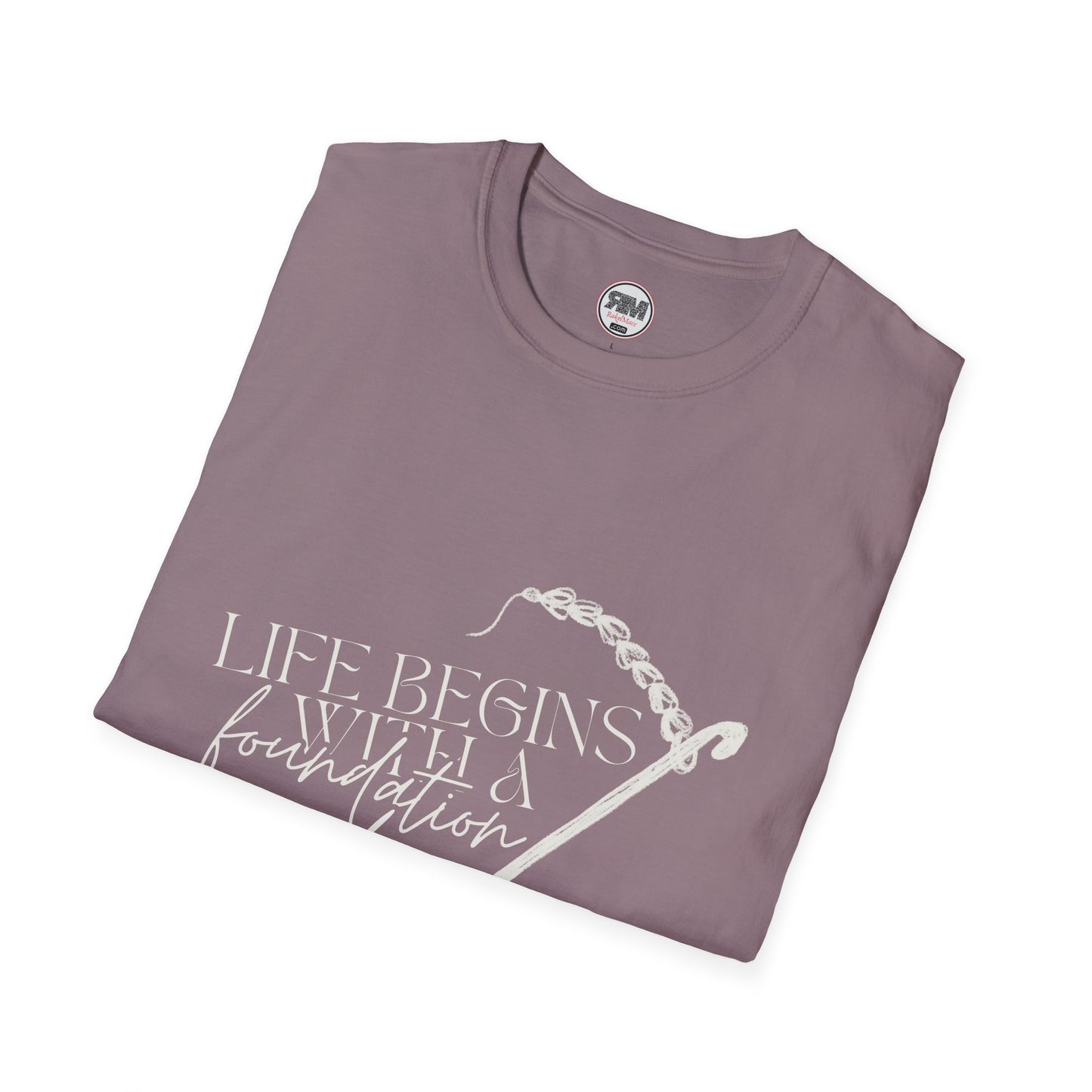 Life Begins With a Foundation Chain Tee