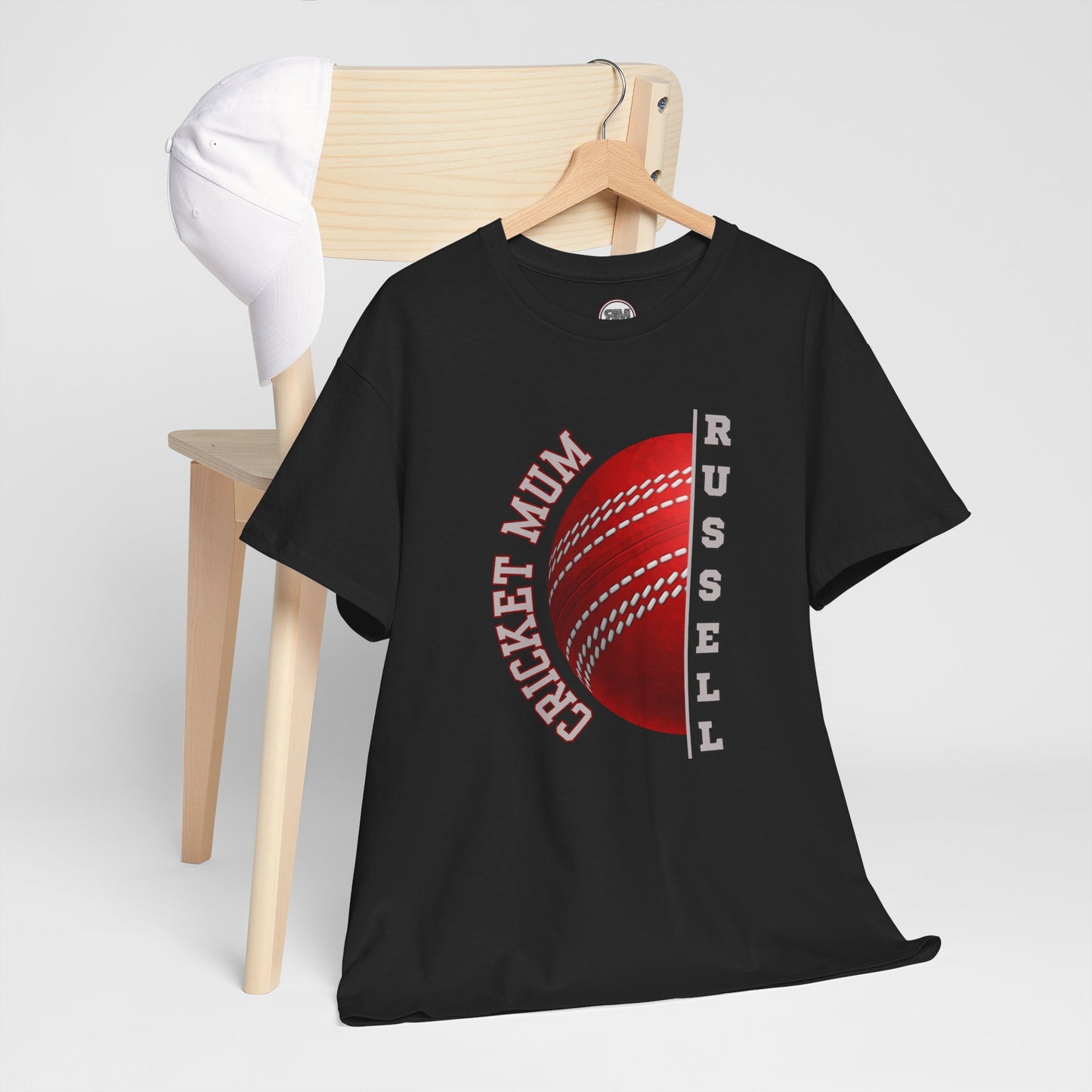 Personalised Cricket Mum T Shirt, Custom Name Gift for Cricket Loving Mothers