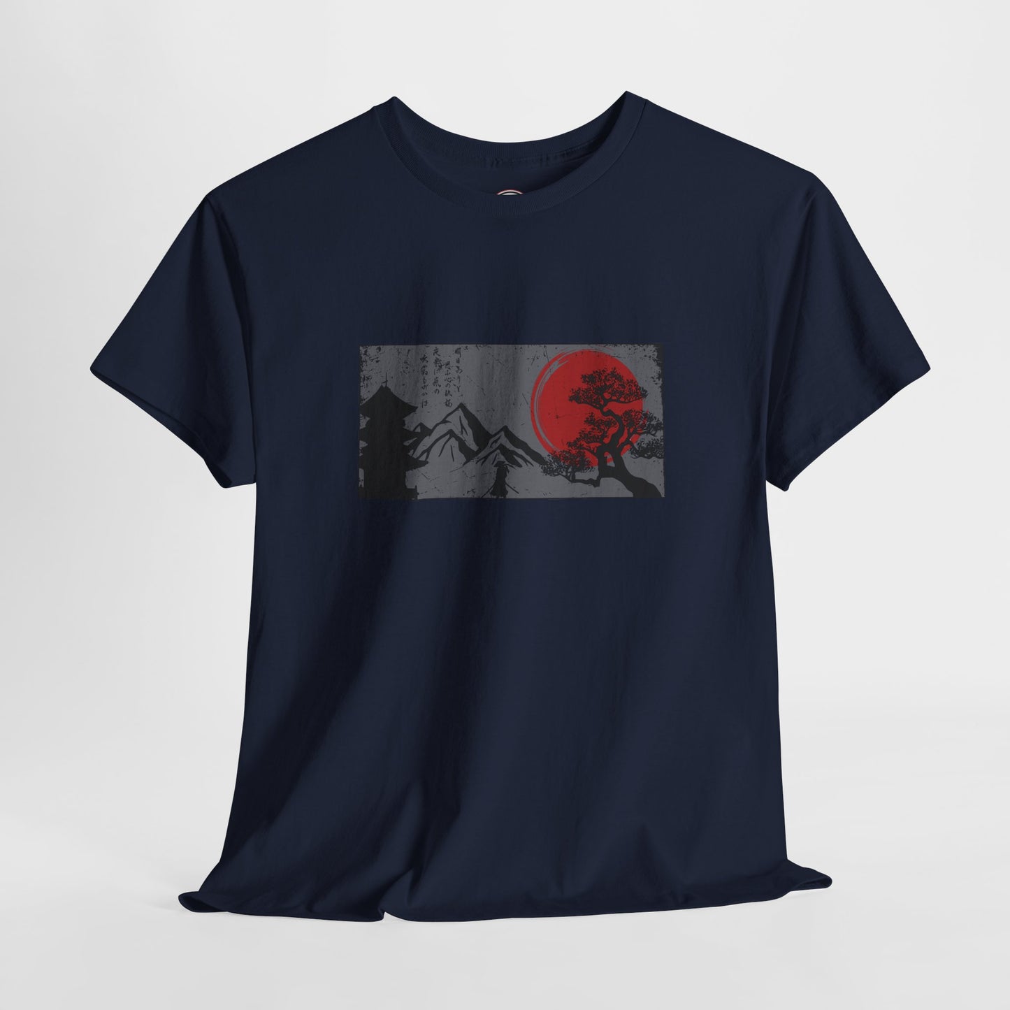Zen Warrior Japanese Scene Mens Graphic T-shirt