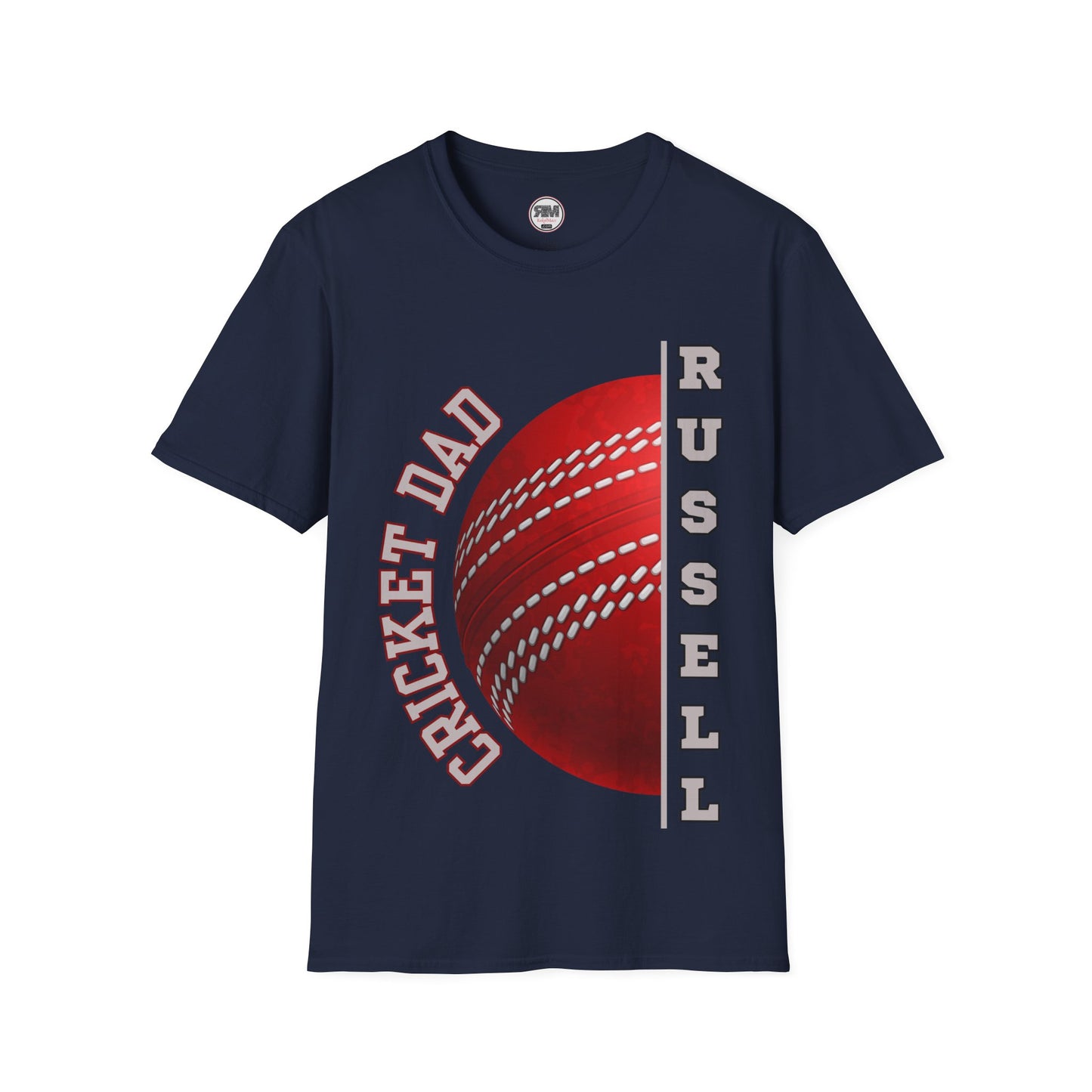 Personalised Cricket Dad T Shirt, Custom Name Gift, Unique Father’s Day Tee