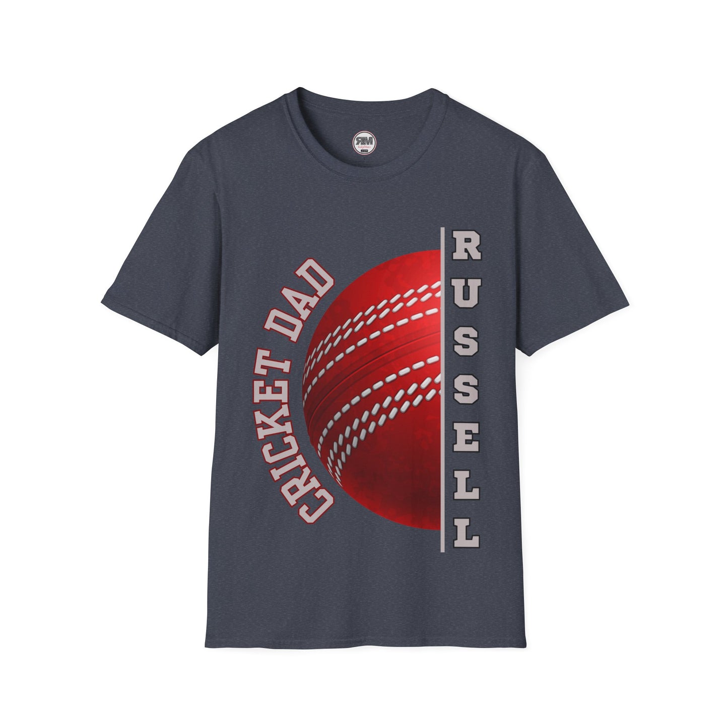 Personalised Cricket Dad T Shirt, Custom Name Gift, Unique Father’s Day Tee