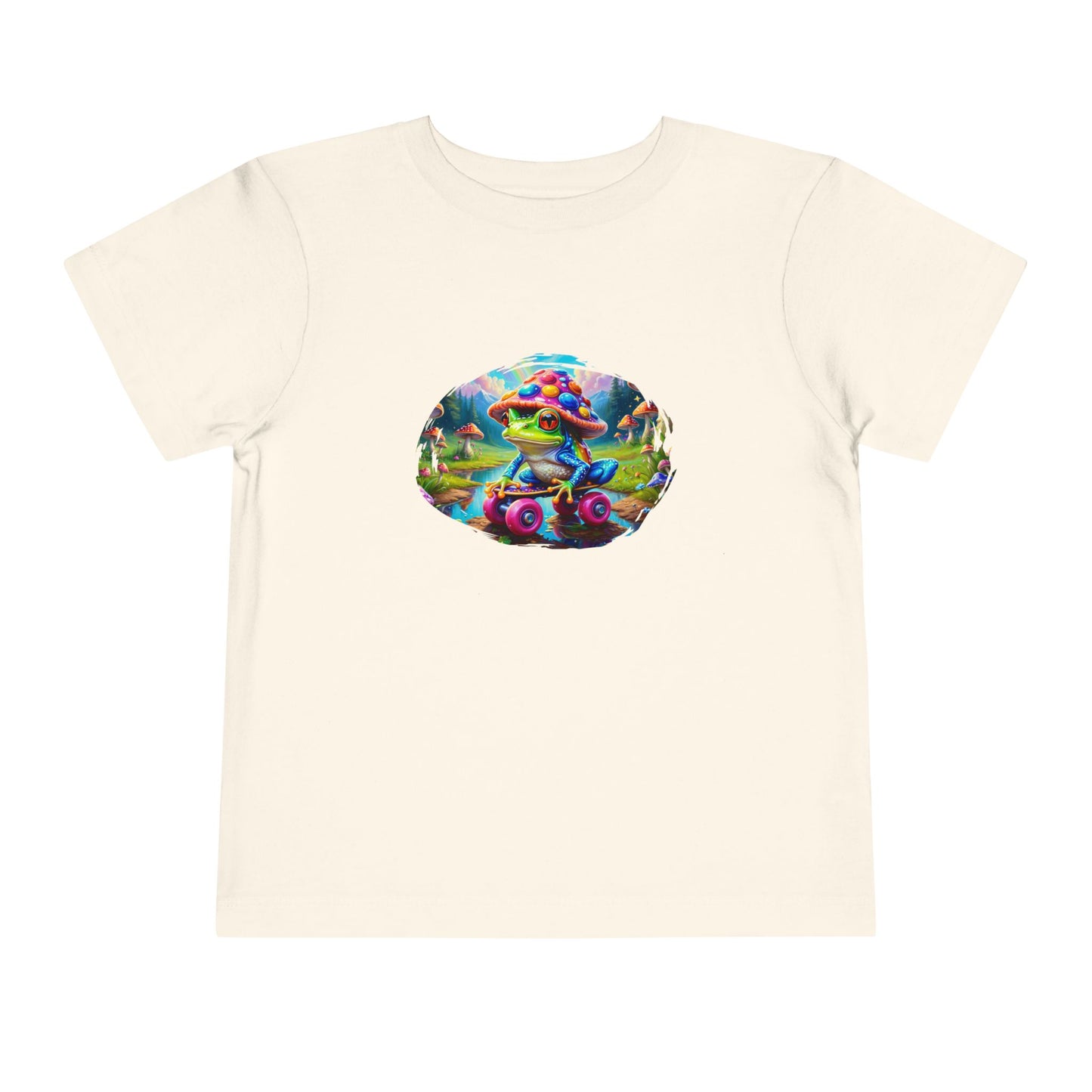Skateboarding Frog Toddler T Shirt, Playful Frog Skate Tee for Kids