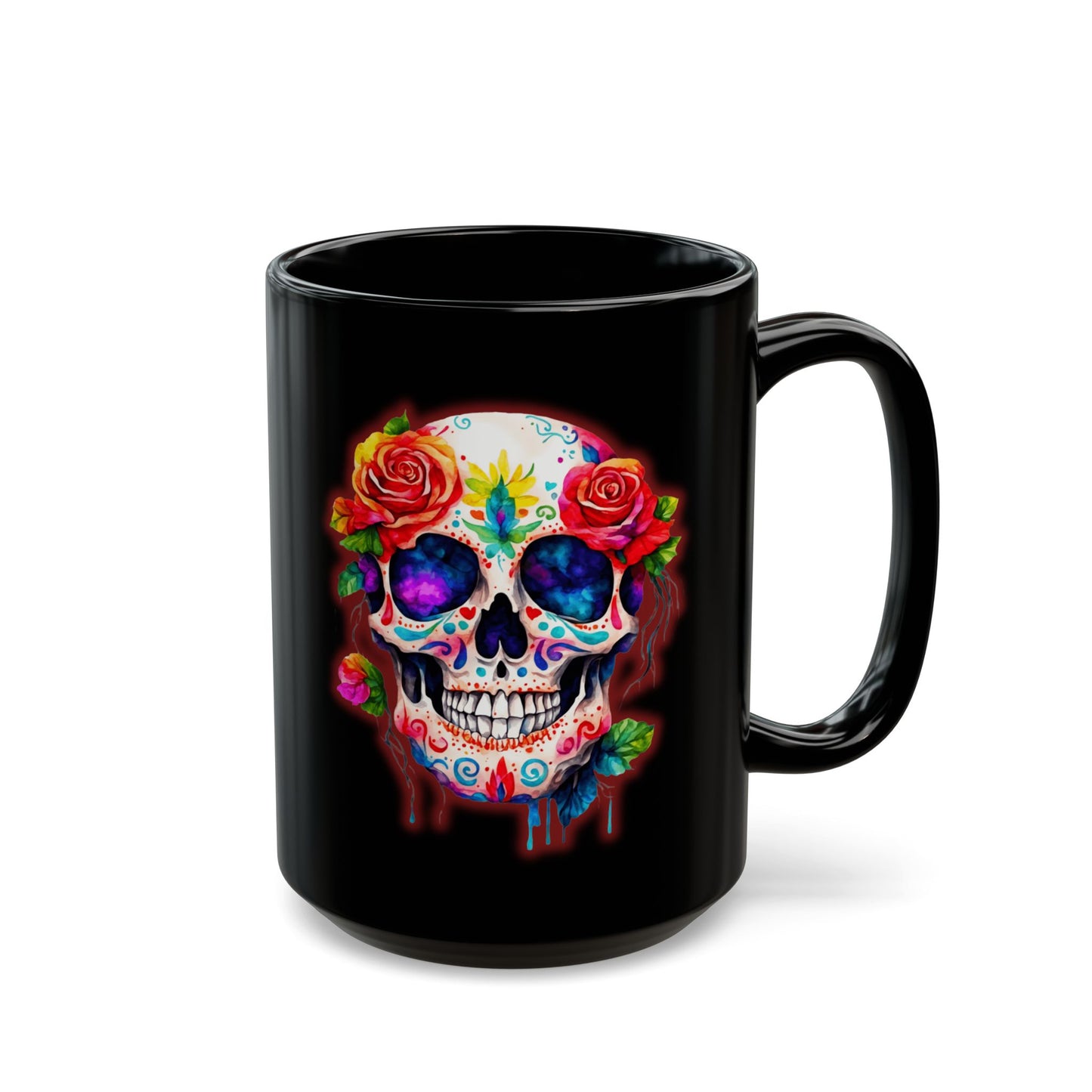 Day of the Dead Sugar Skull Calavera Mug – Mexican Dia de los Muertos Ceramic Mug