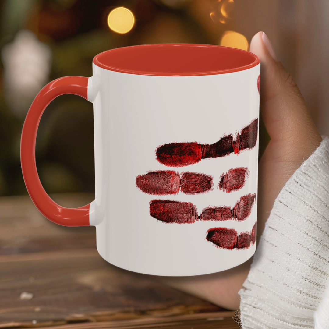 Bloody Handprint Horror Mug – Creepy Gothic Ceramic Coffee Cup
