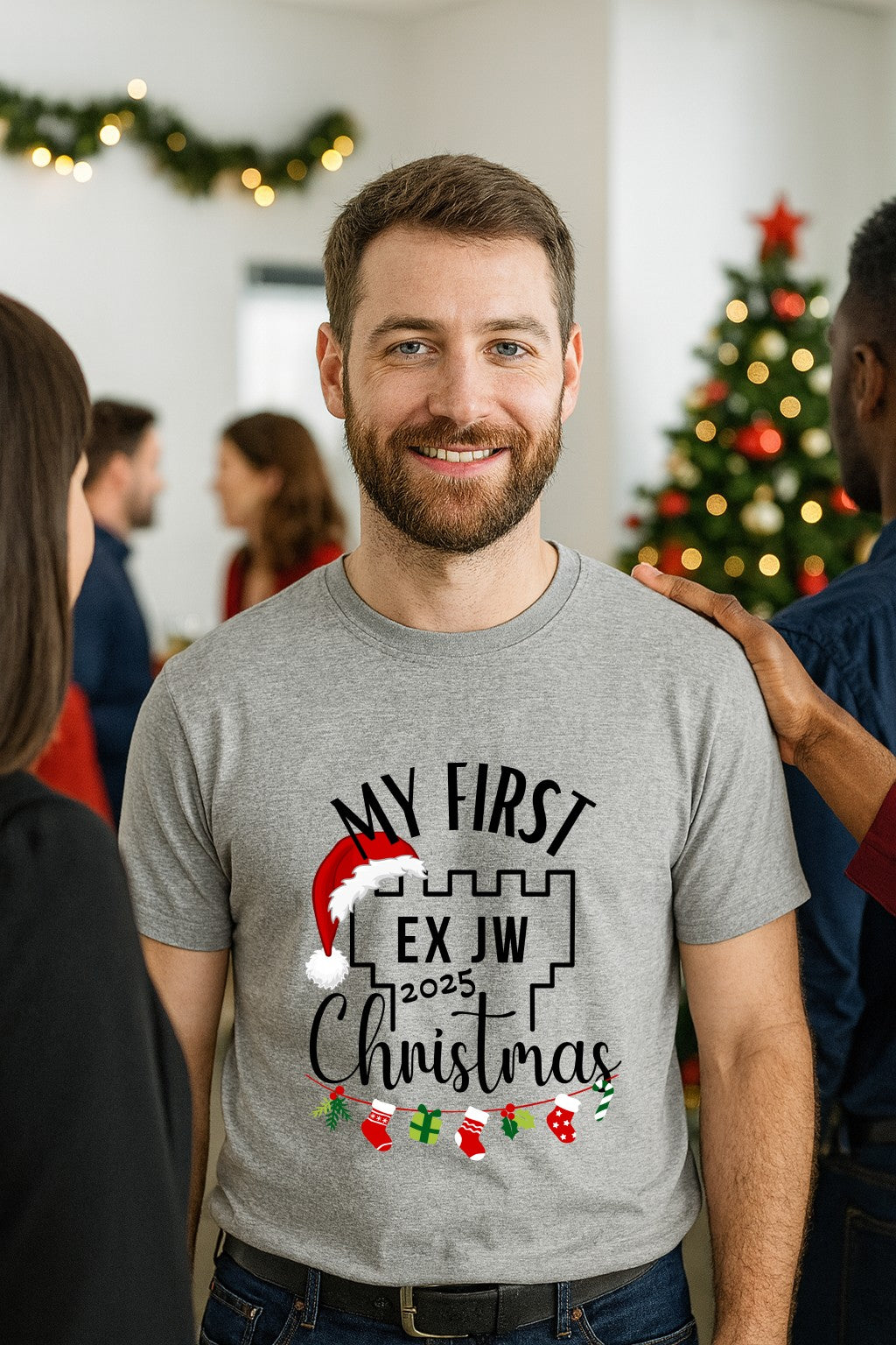 My First Ex JW Christmas T-shirt, First Christmas Free, Cult Survivor Gift