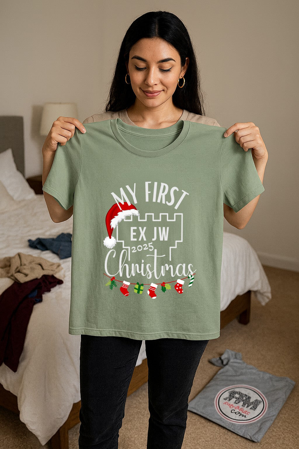 My First Ex JW Christmas T-shirt, First Christmas Free, Cult Survivor Gift