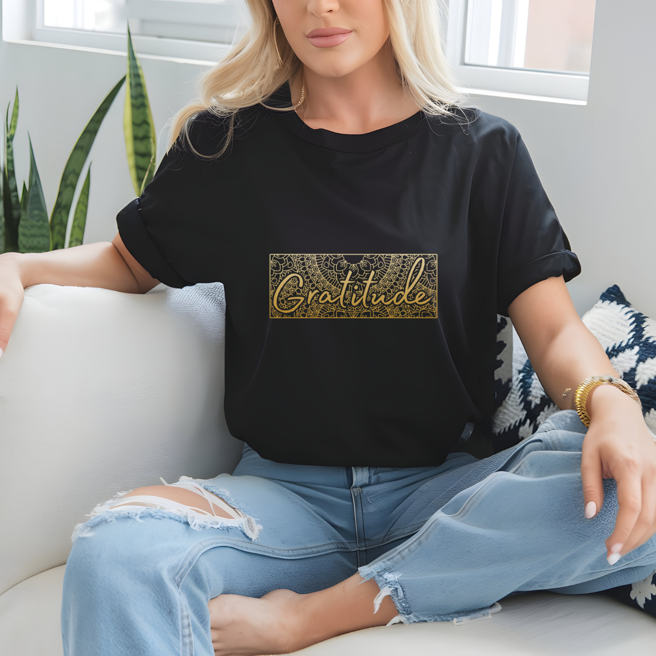 Gratitude Mandala Unisex Tee