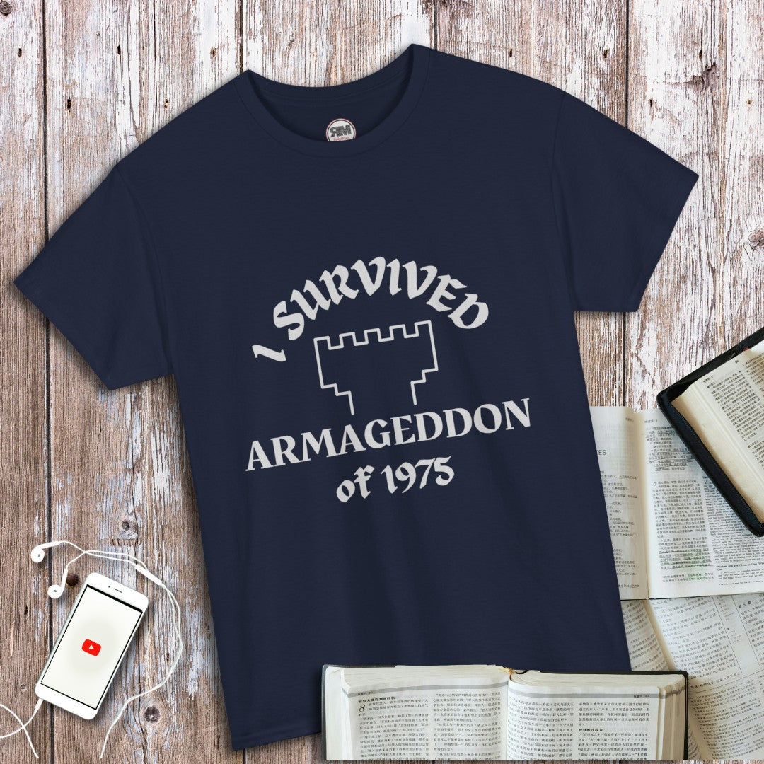 I Survived Armageddon of 1975 Ex JW Cult Survivor T Shirt, Apostate Pride Tee