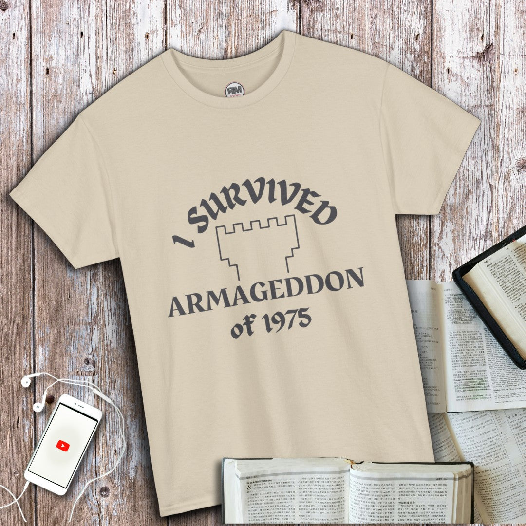 I Survived Armageddon of 1975 Ex JW Cult Survivor T Shirt, Apostate Pride Tee