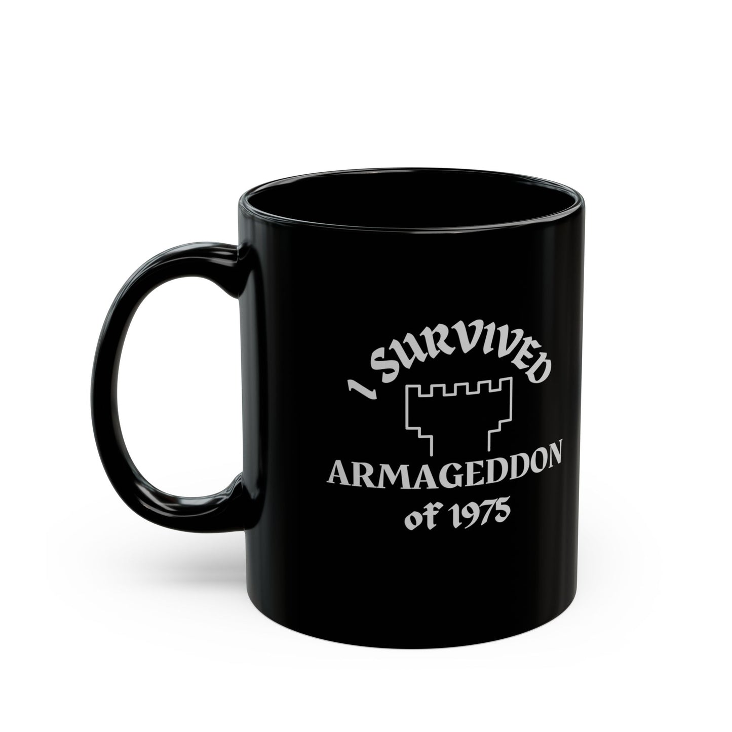 glossy black exjw 1975 armageddon mug