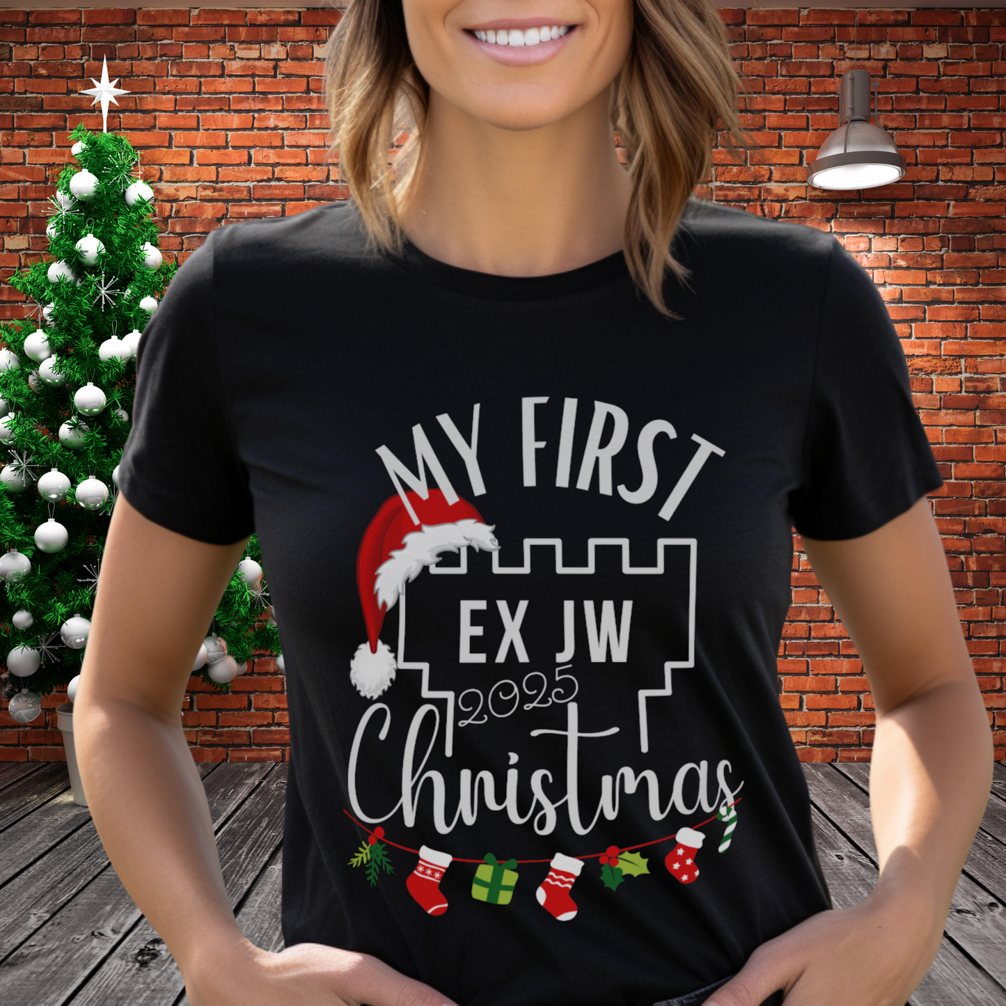 My First Ex JW Christmas T-shirt, First Christmas Free, Cult Survivor Gift