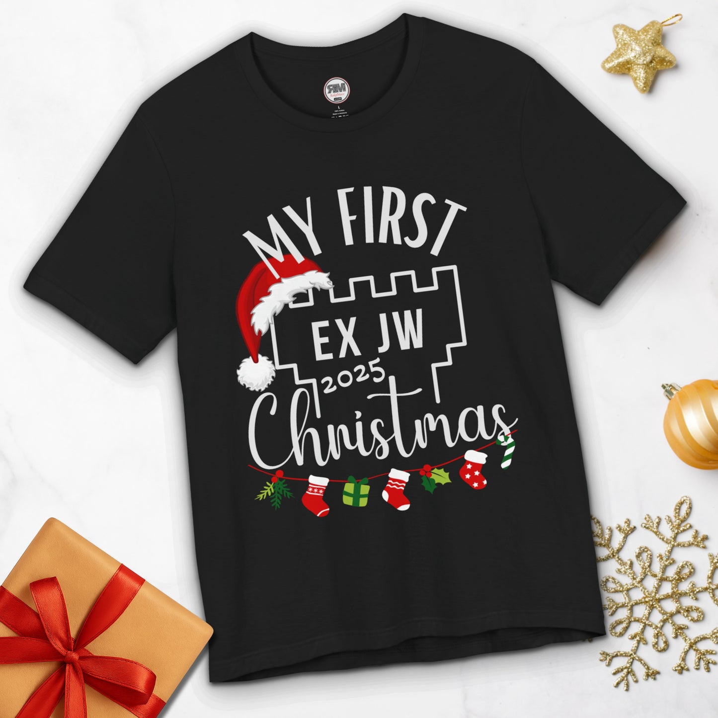 My First Ex JW Christmas T-shirt, First Christmas Free, Cult Survivor Gift