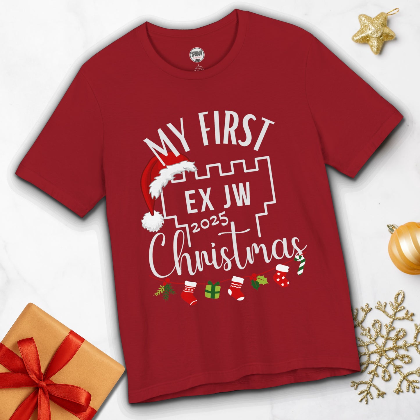 My First Ex JW Christmas T-shirt, First Christmas Free, Cult Survivor Gift