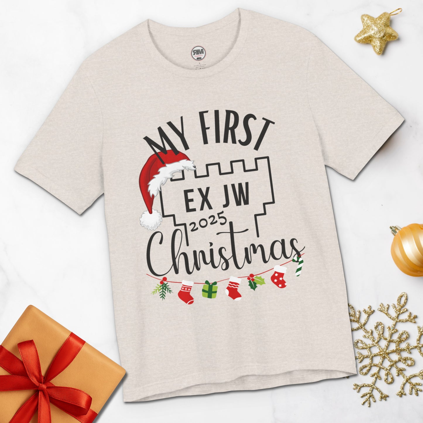 My First Ex JW Christmas T-shirt, First Christmas Free, Cult Survivor Gift