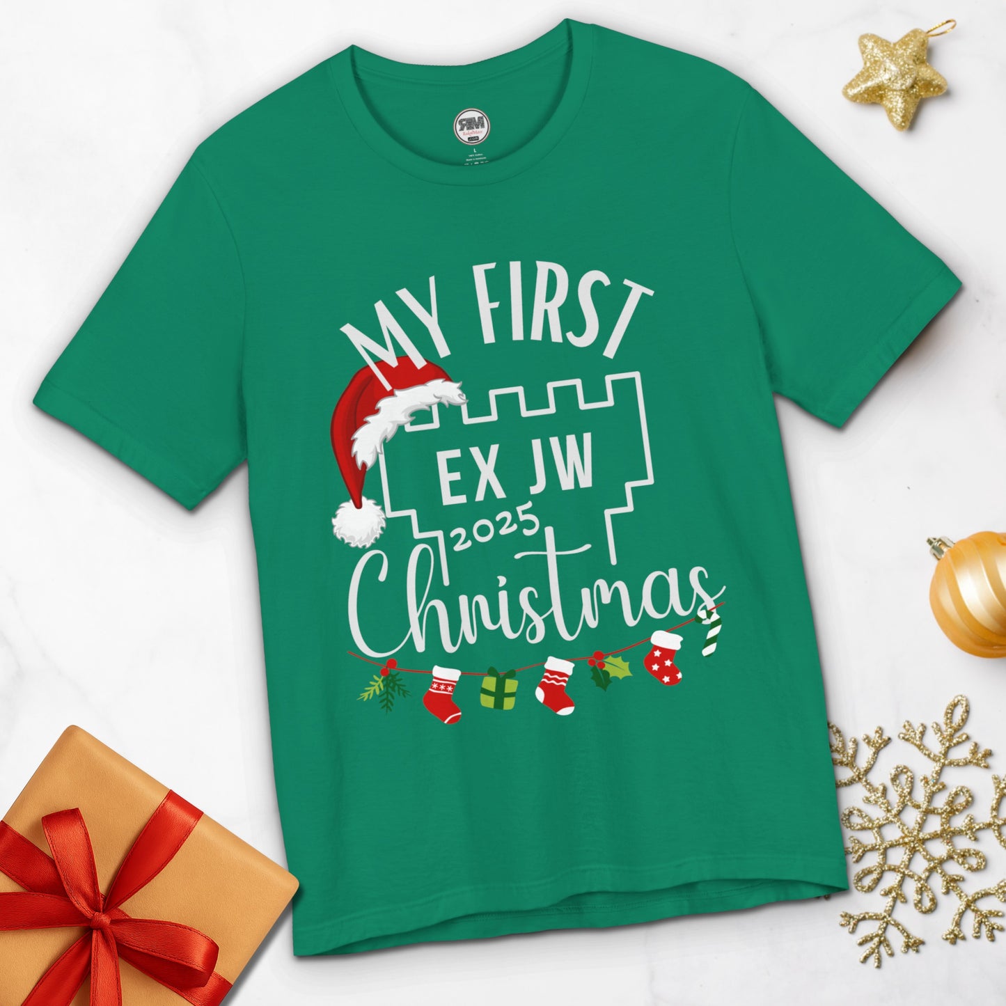 My First Ex JW Christmas T-shirt, First Christmas Free, Cult Survivor Gift