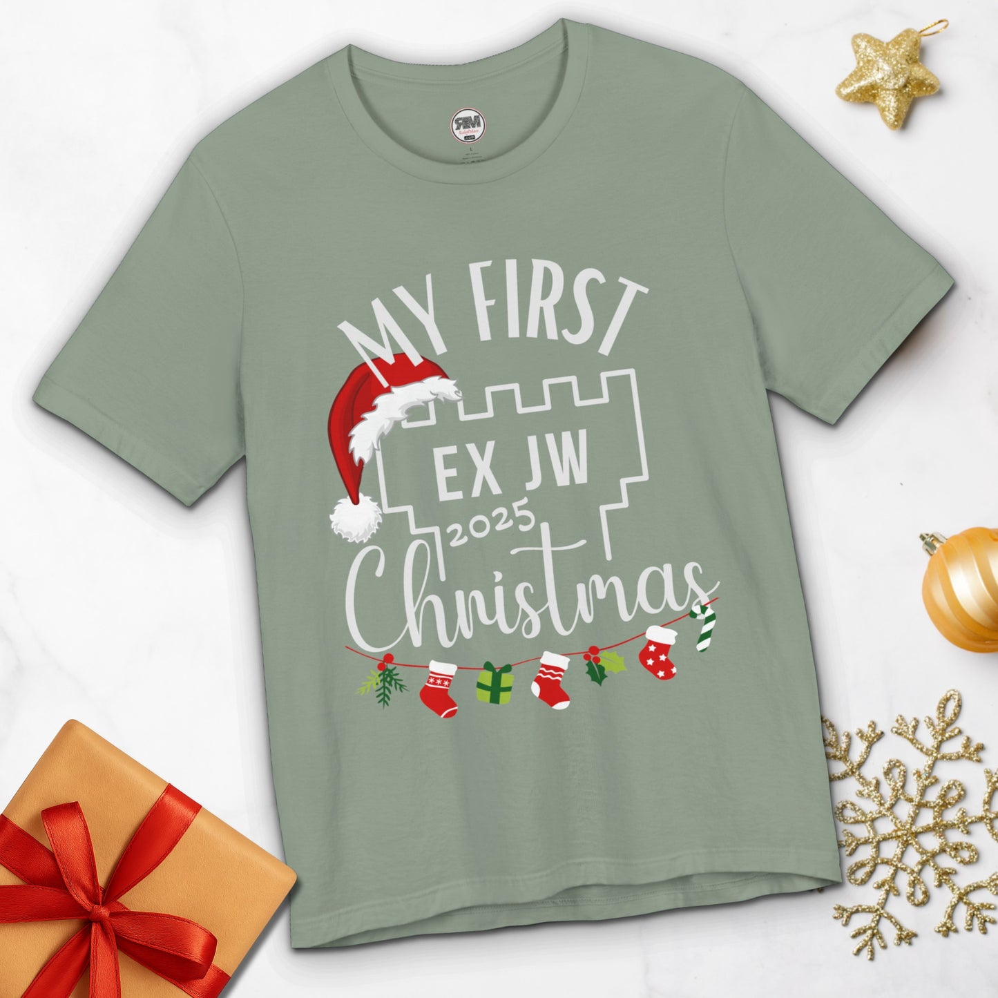 My First Ex JW Christmas T-shirt, First Christmas Free, Cult Survivor Gift