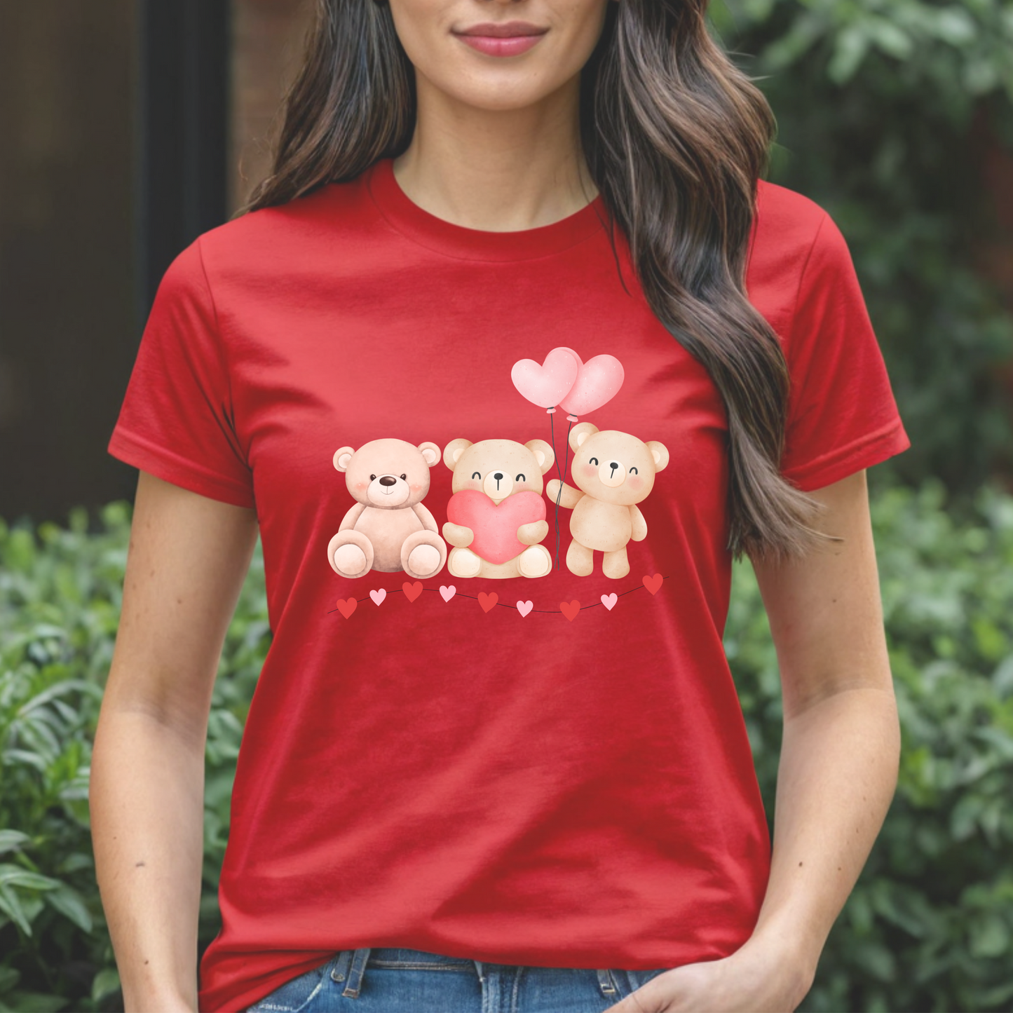 Teddy Bear Valentines Day T Shirt, Cute Love Plush Tee