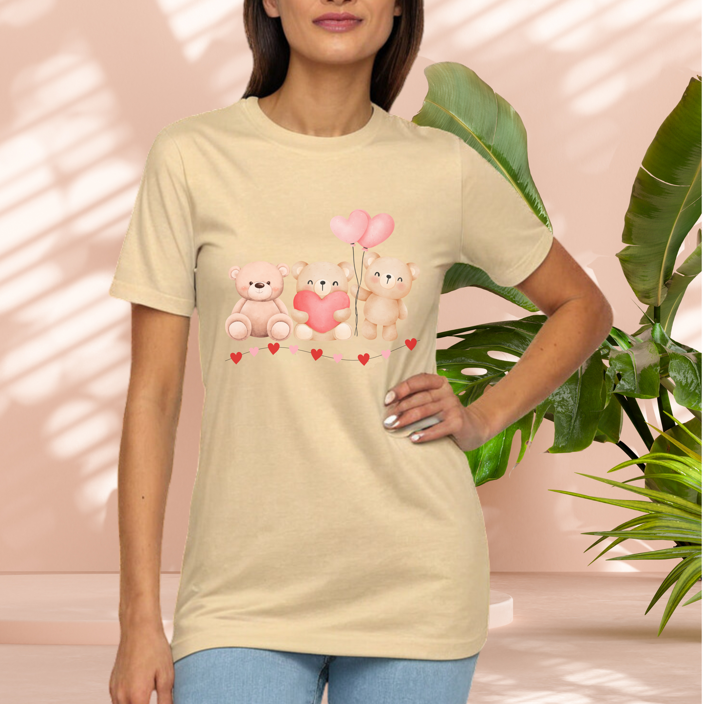 Teddy Bear Valentines Day T Shirt, Cute Love Plush Tee